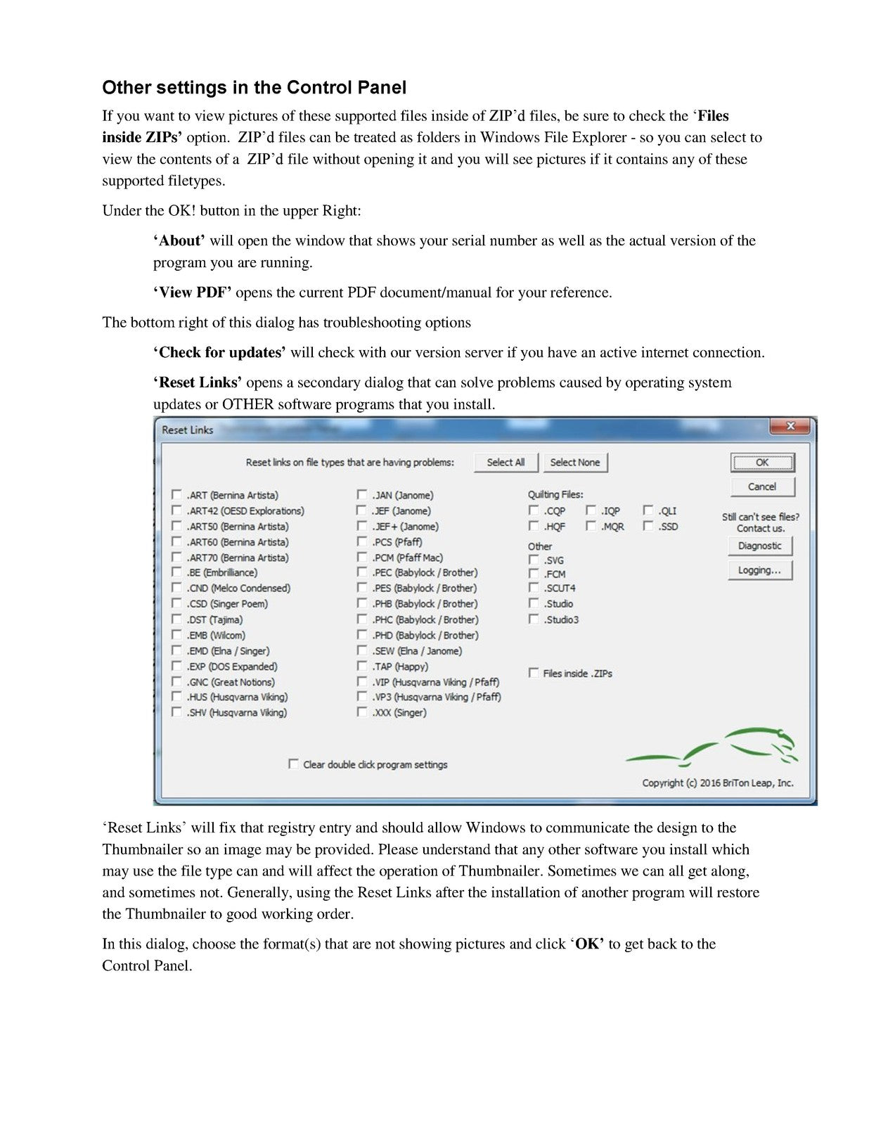 Embrilliance Thumbnailer for Windows Instruction Manual - WIRE BOUND - COVERS