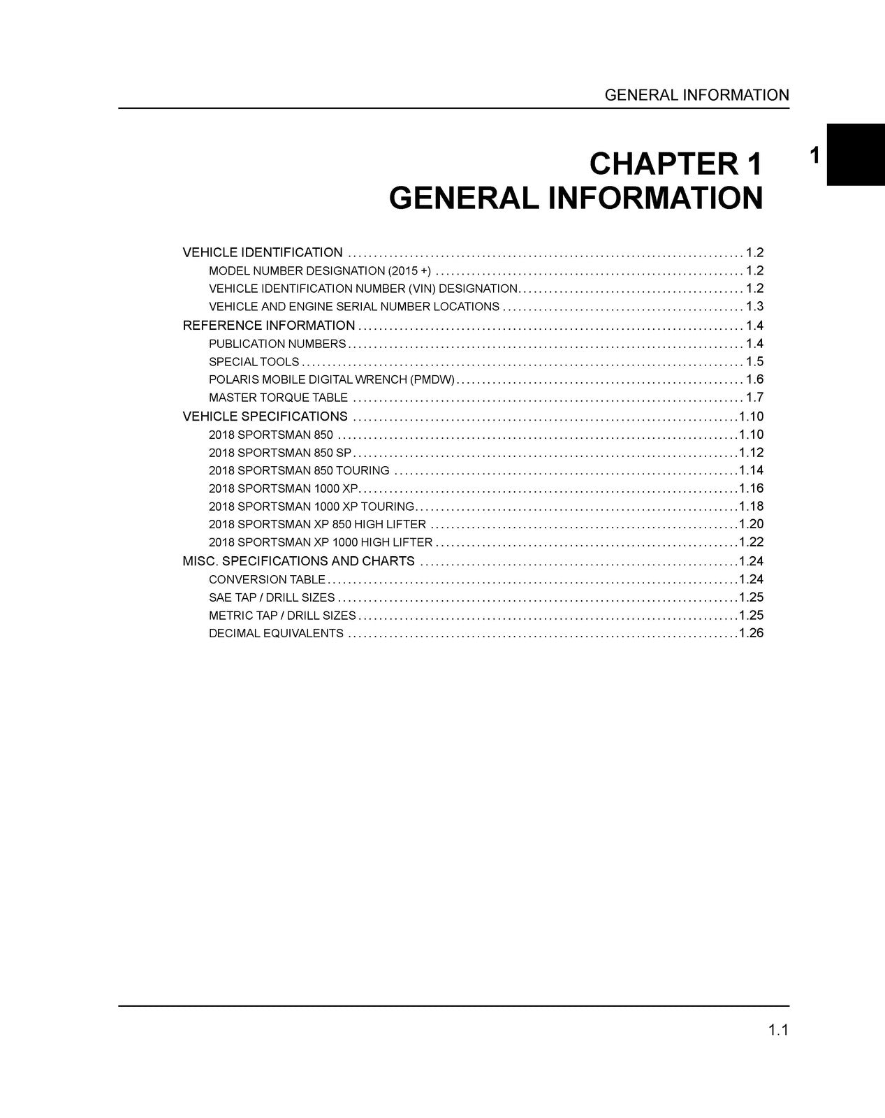 POLARIS Sportsman 850 1000 XP High Lifter Service Manual, FOLDOUTS