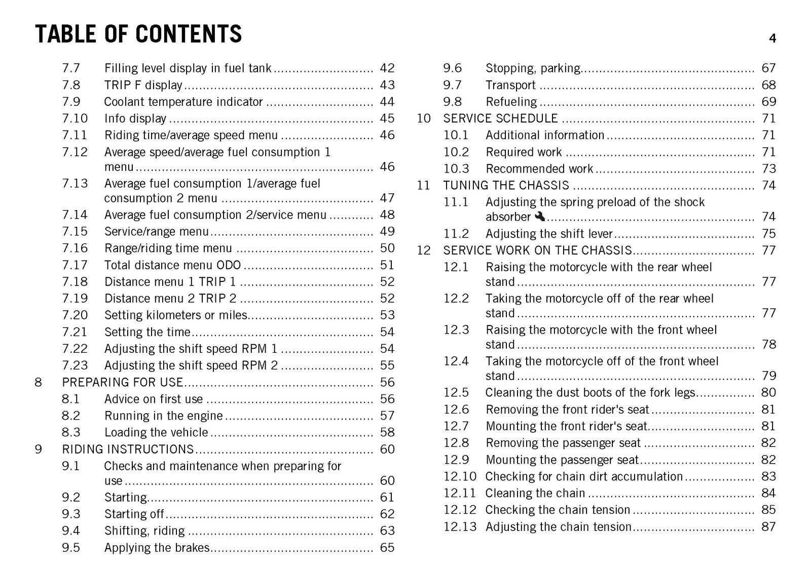 KTM RC 200 Owners Manual 2017 - STEEL WIRE BOUND - PROTECTIVE COVERS