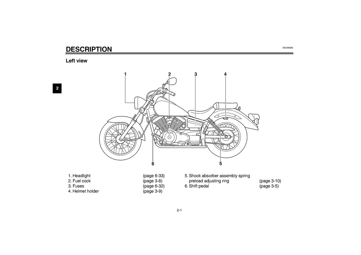 YAMAHA XVS250 Motorcycle Owners Manual 2002 - STEEL WIRE BOUND - TOUGH COVERS