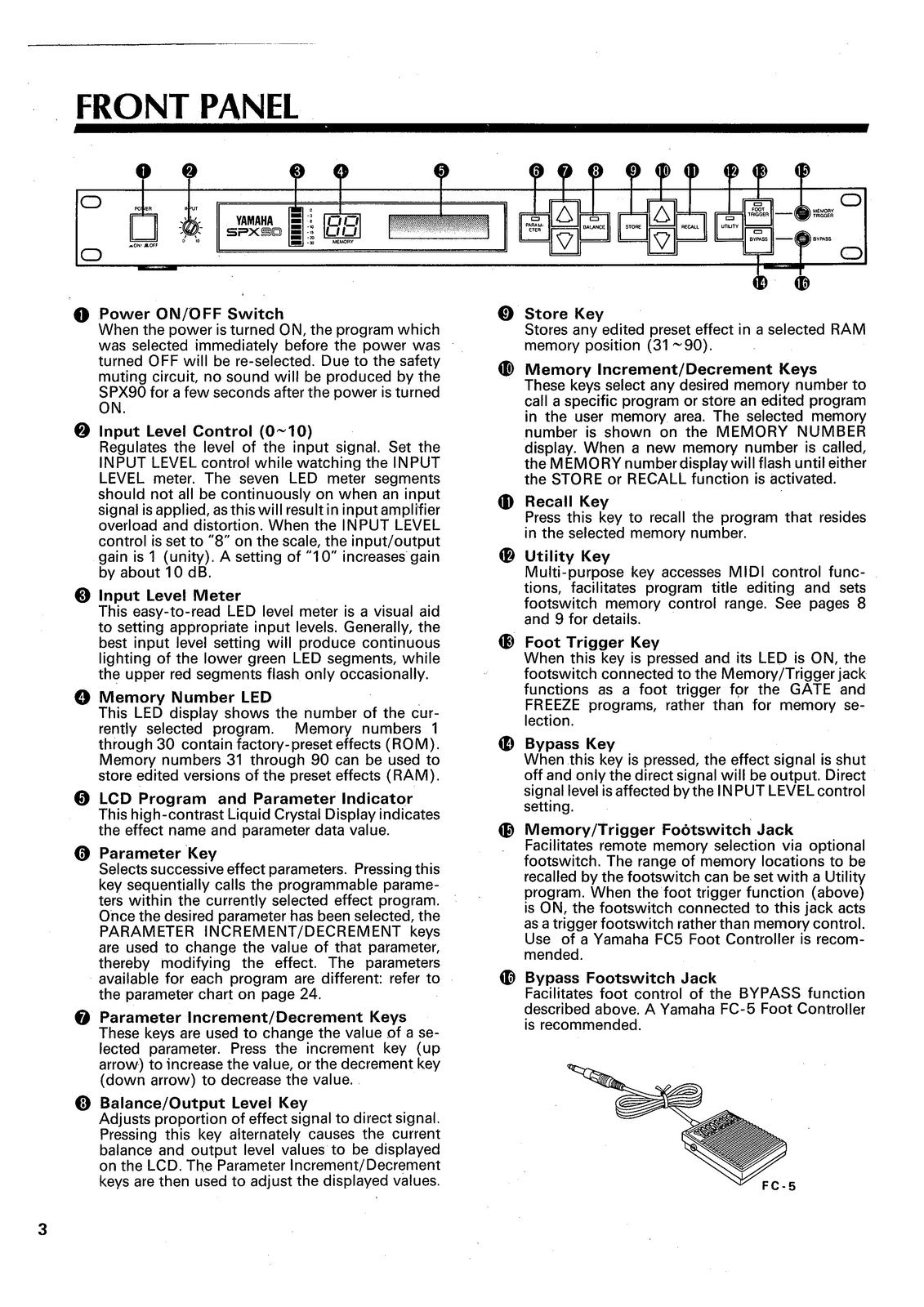 YAMAHA SPX90 Multi-Effect Processor Owners Manual - WIRE BOUND - TOUGH COVERS