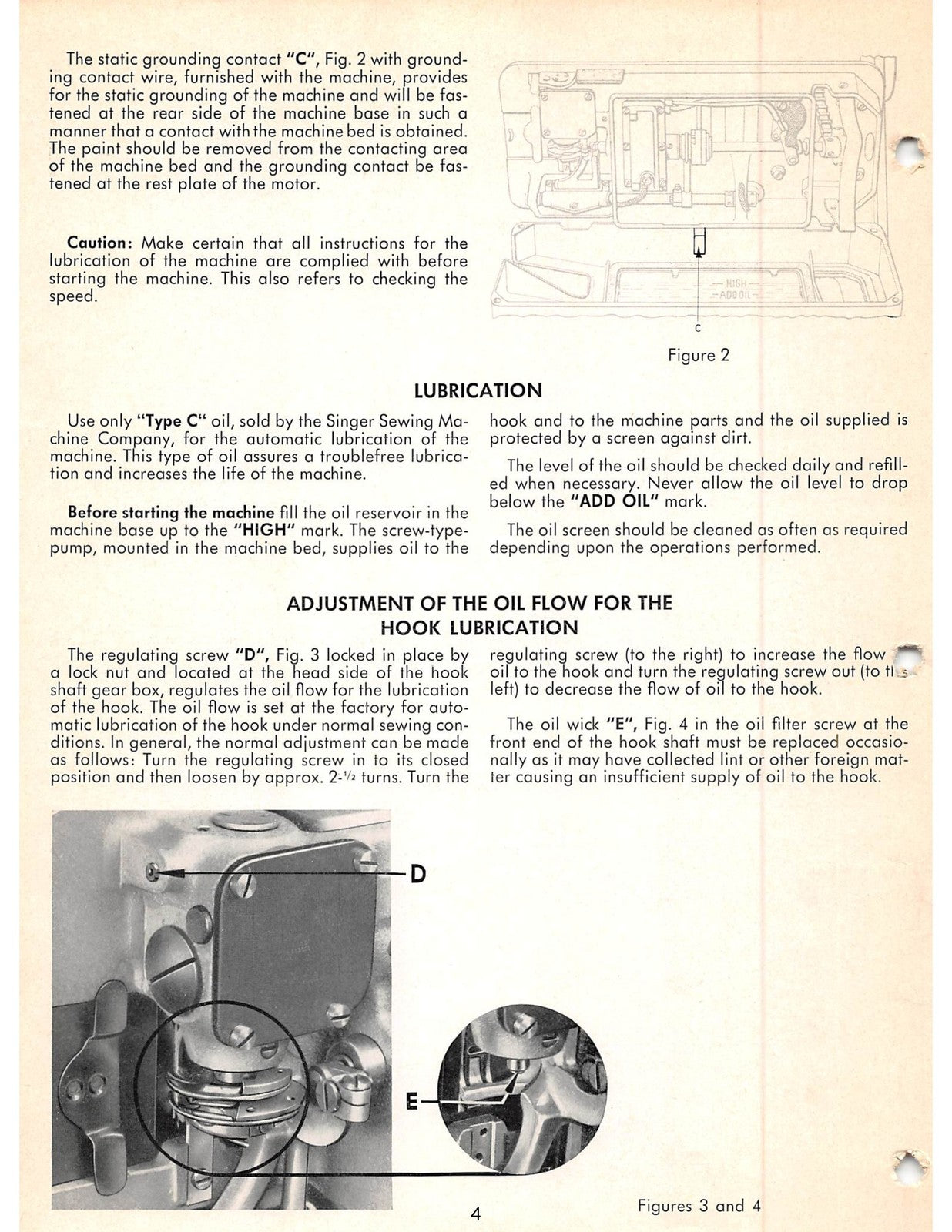 SINGER 457G1 Class Sewing Machine Service Manual - WIRE BOUND - TOUGH COVERS