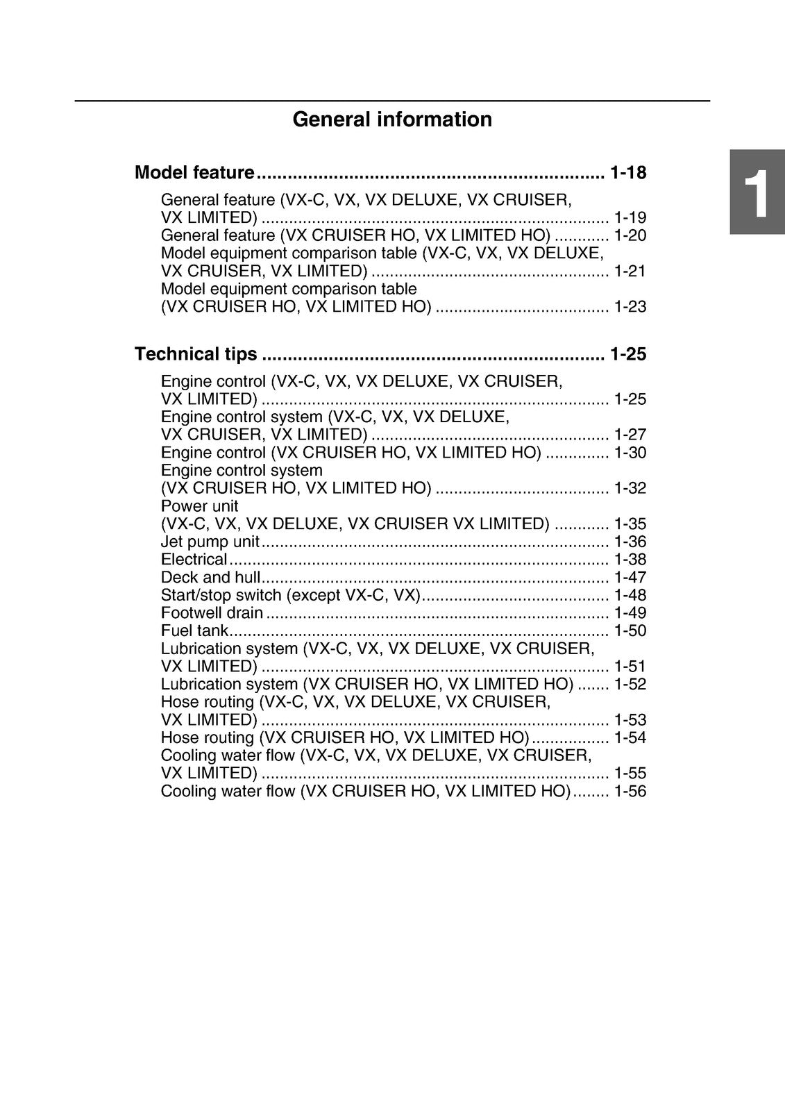 YAMAHA WaveRunner VX VX Cruiser VX Deluxe  More Service Manual, FOLDOUTS