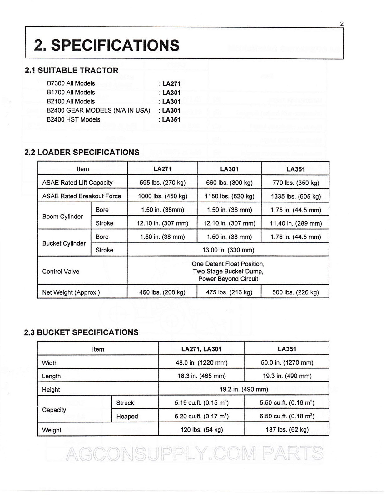 KUBOTA LA271 LA301 LA351 Front Loader Operators Manual - WIRE BOUND - COVERS