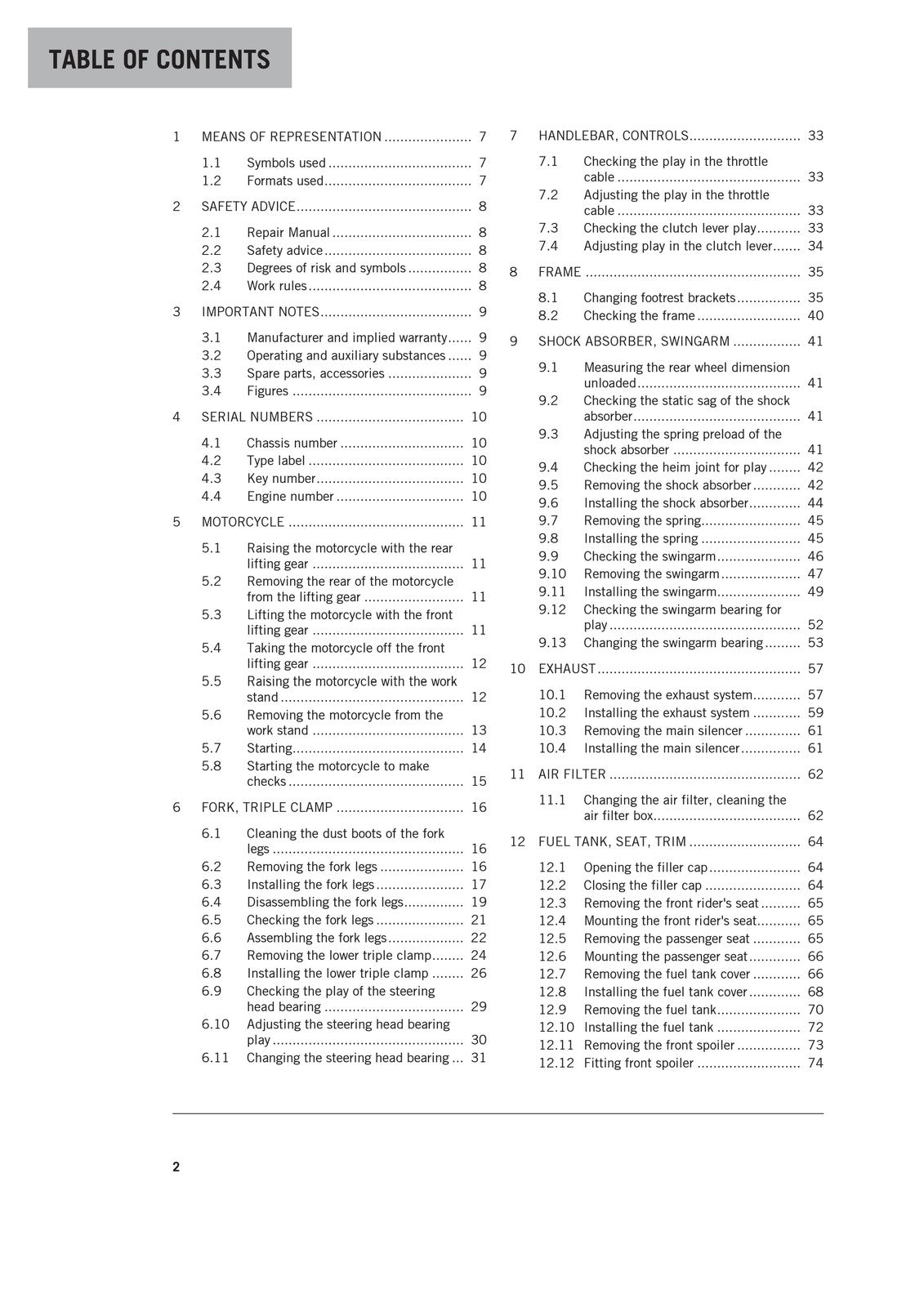 KTM 125 Duke Repair Manual 2018 - STEEL WIRE BOUND - PROTECTIVE COVERS