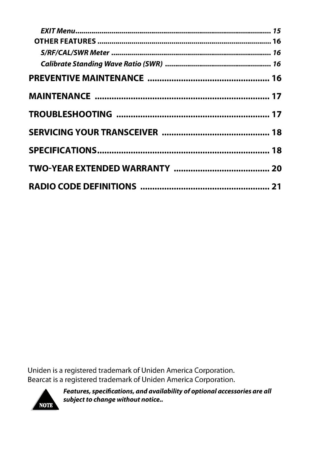 UNIDEN Bearcat 980 SSB CB Radio Owners Manual - STEEL WIRE BOUND - TOUGH COVERS