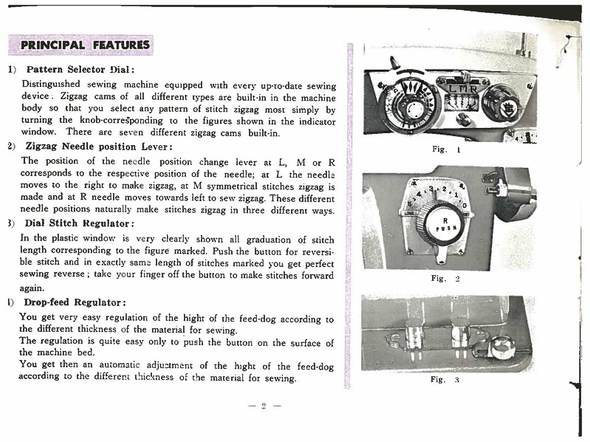 ZIG ZAG Automatic Sewing Machine Instruction Manual - WIRE BOUND - TOUGH COVERS