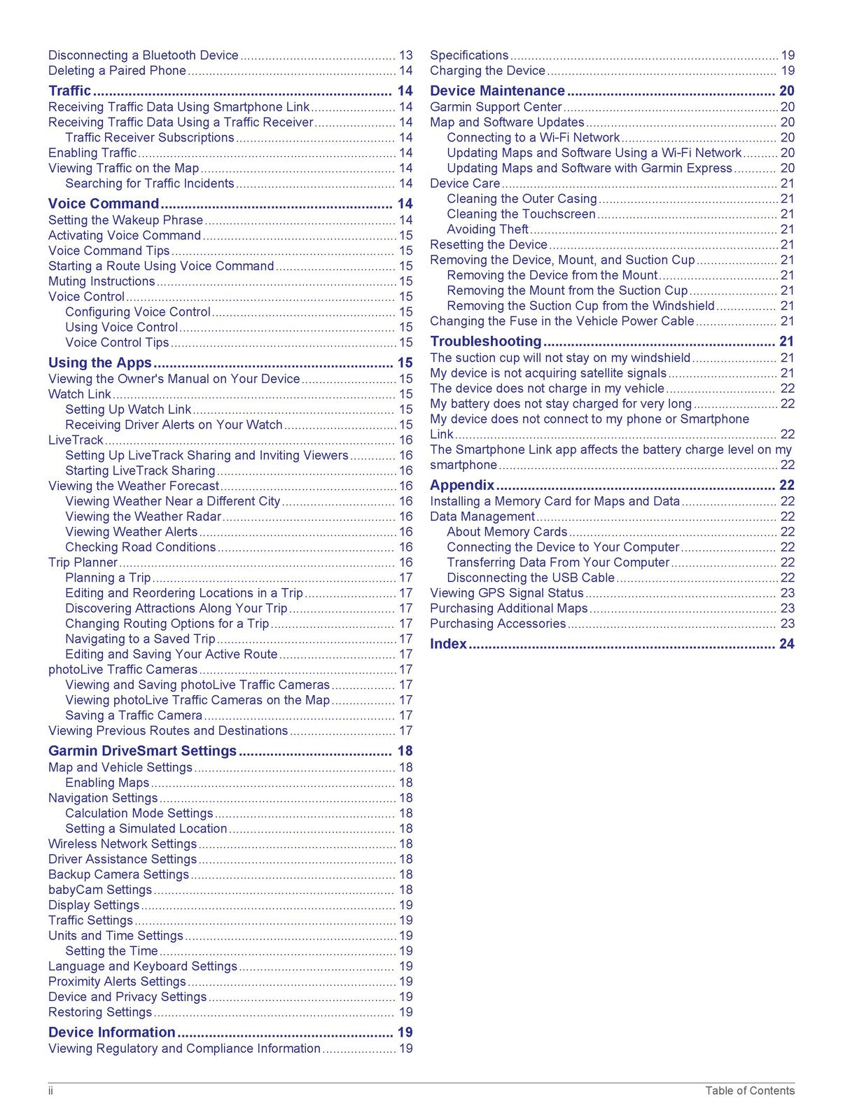 GARMIN DriveSmart 51 61 71 GPS Navigator Owners Manual 2017 - WIRE BOUND
