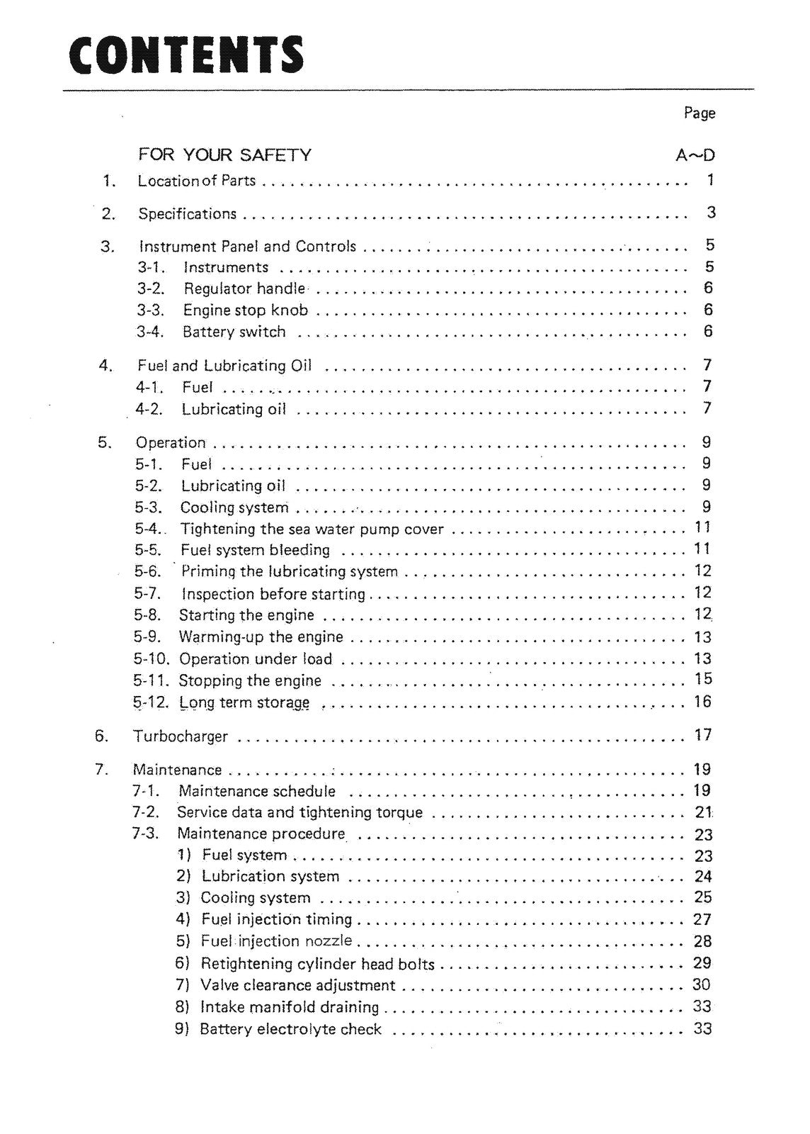 YANMAR 6HAL2-N 6HAL2-TN 6HAL2-HTN 6HAL2-DTN Operators Manual - WIRE BOUND