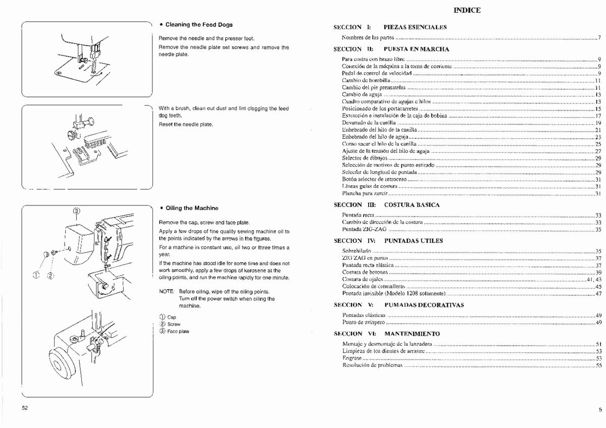ALFA 1208 1406 1416 1306 Sewing Machine Instruction Book Manual - WIRE BOUND