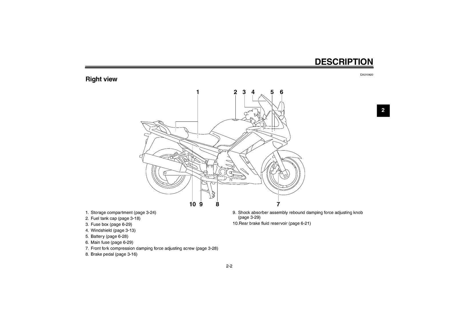 YAMAHA FJR1300A Owners Manual 2009 - STEEL WIRE BOUND - PROTECTIVE COVERS