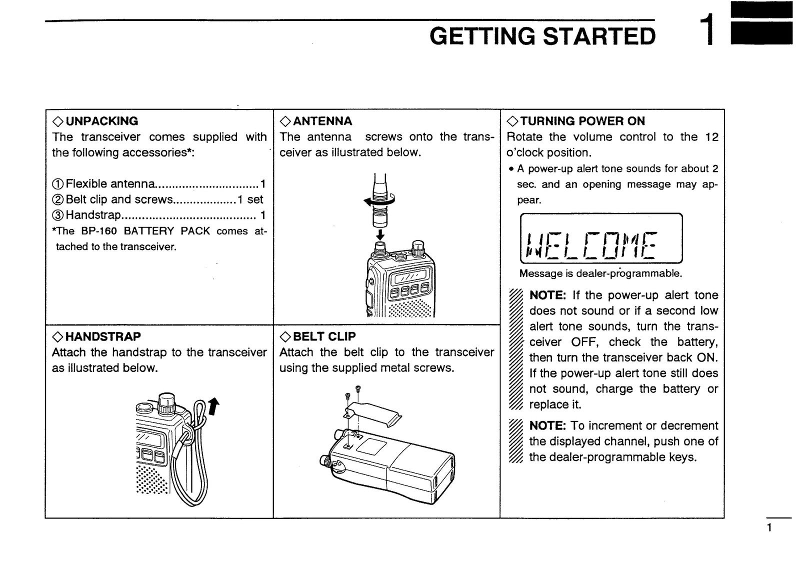 ICOM IC-F10 IC-F20 VHF UHF Transceiver Instruction Manual - WIRE BOUND - COVERS