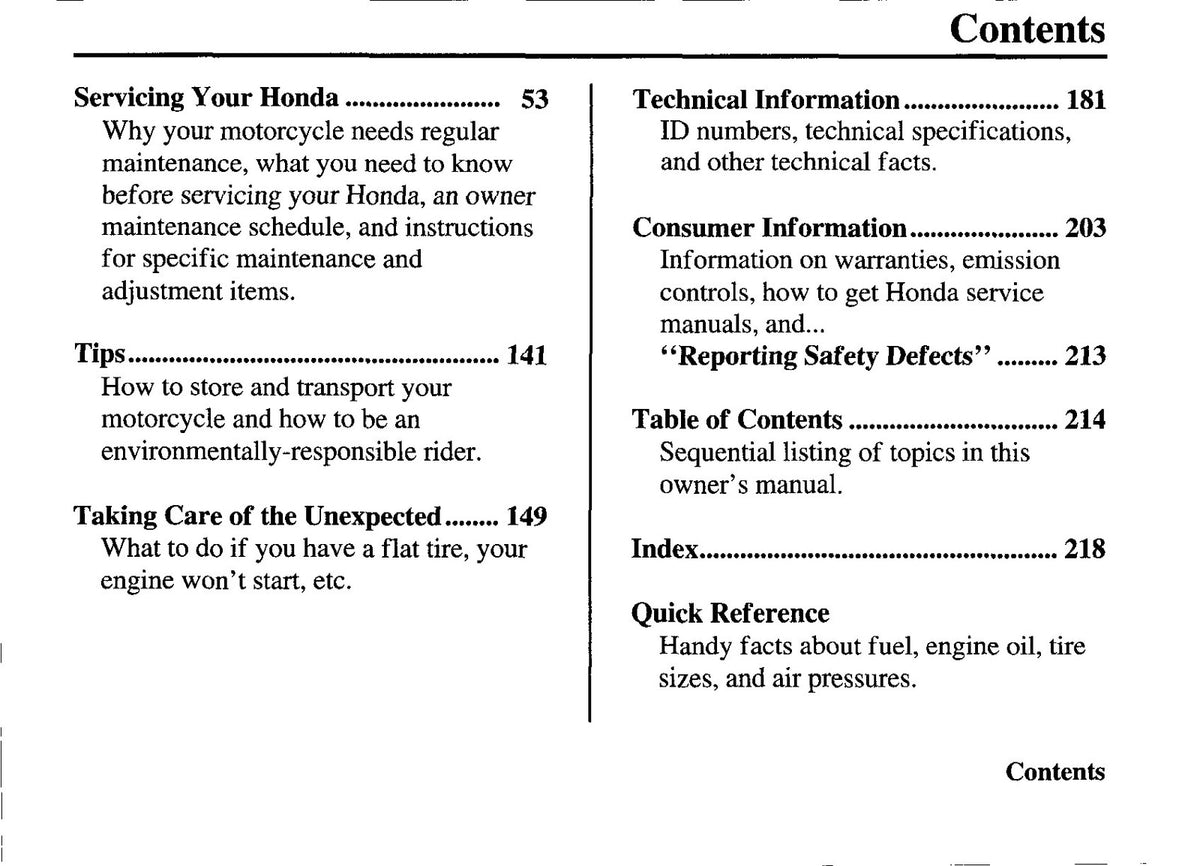 HONDA VTX1300S VTX1300R Motorcycle Owners Manual 2007 - WIRE BOUND - COVERS