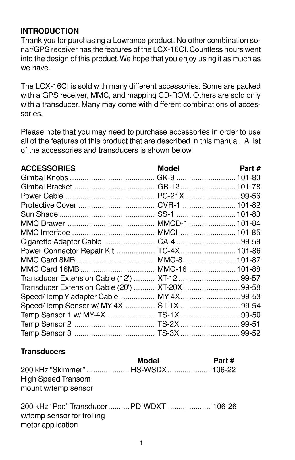 LOWRANCE LCX-16CI Installation And Operation Instructions Manual 2000 - BOUND