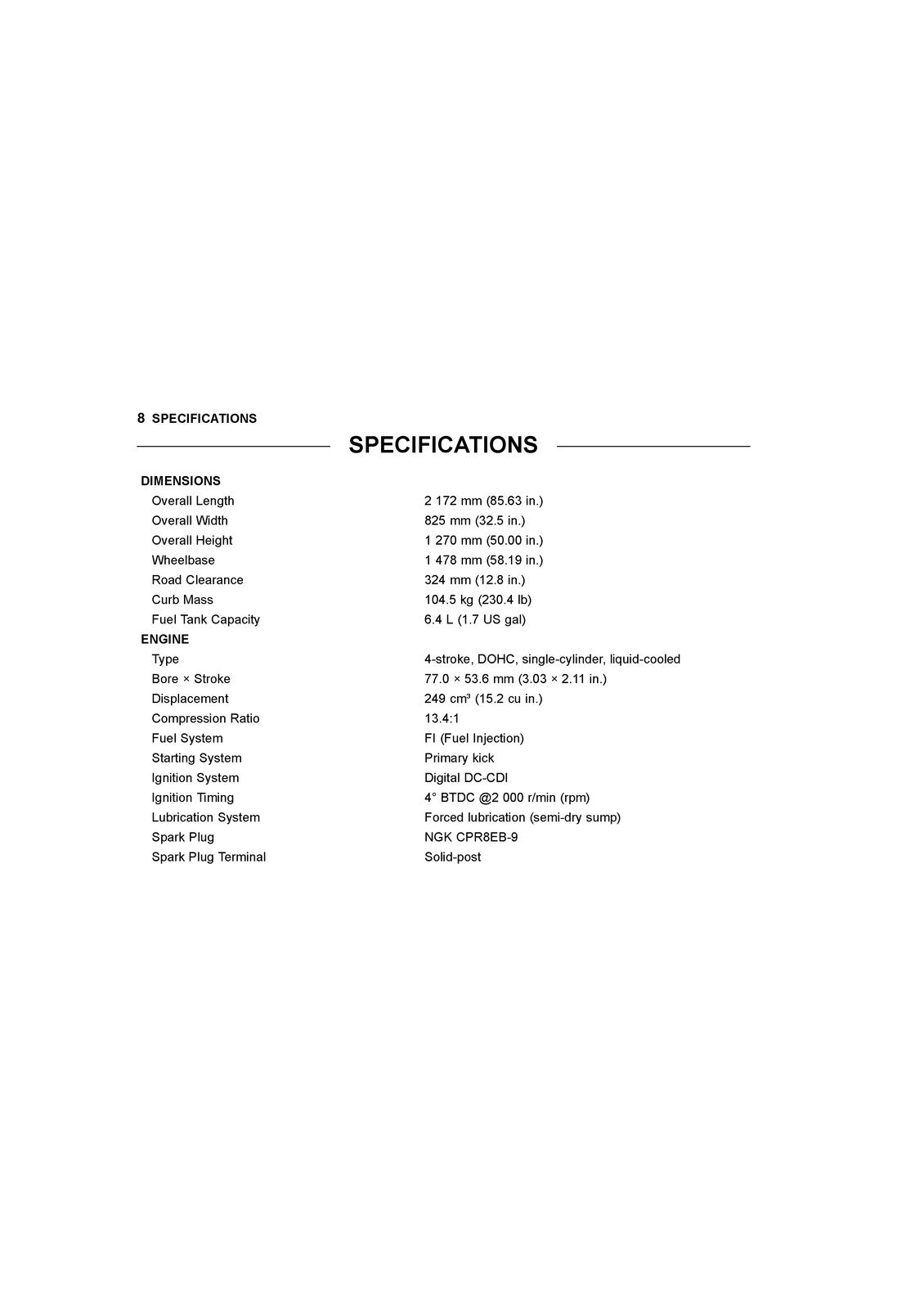 KAWASAKI KX250F Motorcycle Service Manual 2018 - STEEL WIRE BOUND - TOUGH COVERS