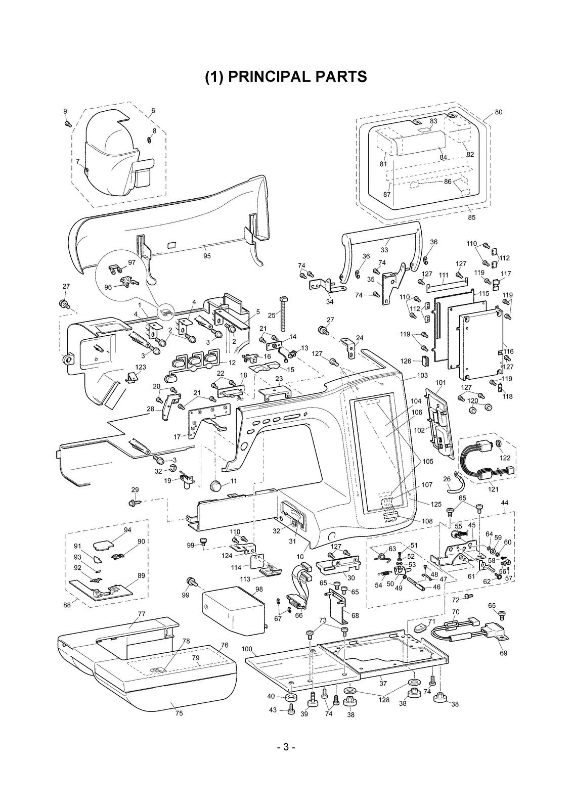 BROTHER NV4000D 4000 4000D LTD 4500D Sewing Machine Parts Reference Manual