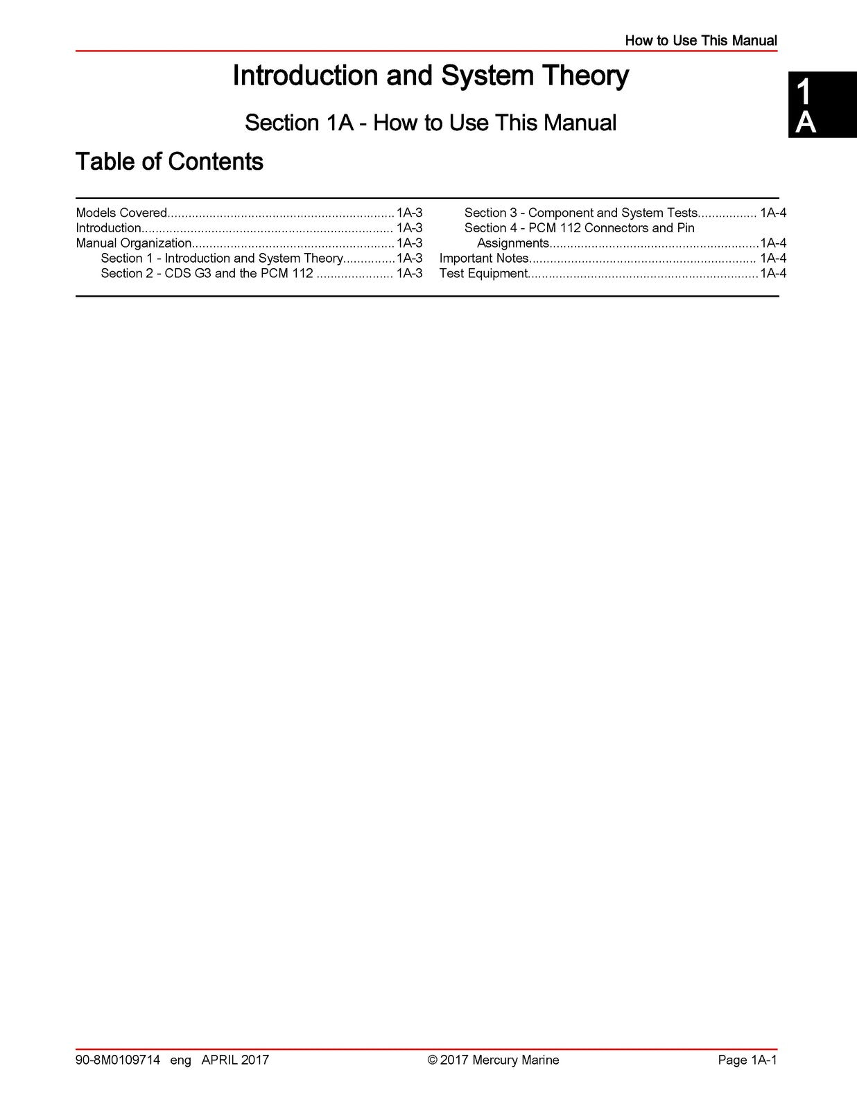 MERCURY MERCRUISER PCM 112 Diagnostic Manual - STEEL WIRE BOUND - TOUGH COVERS