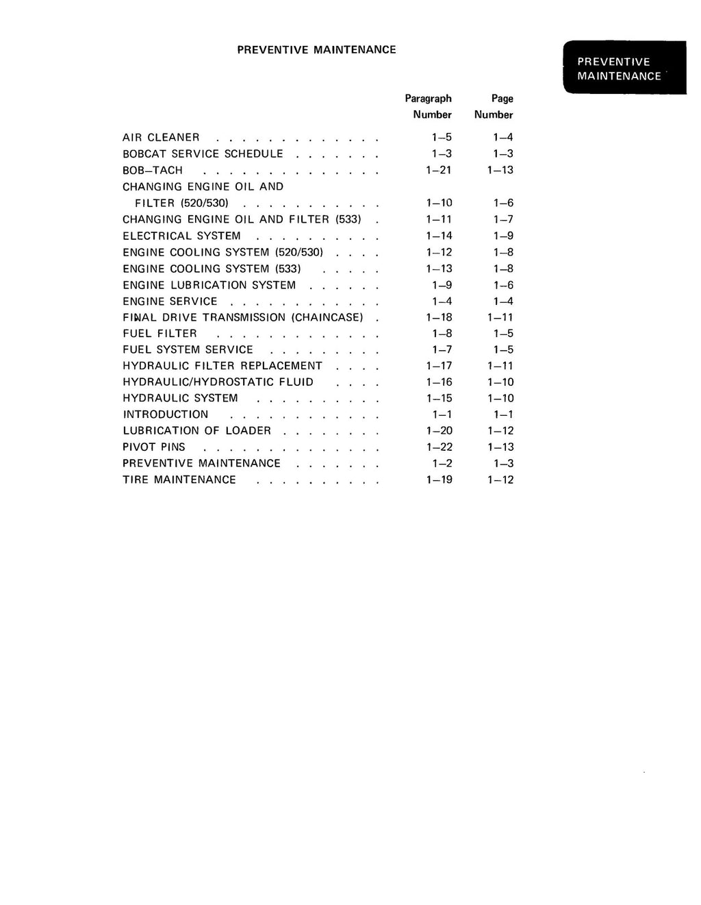 BOBCAT 520 530 533 Service Manual - BOUND - COVERS - XL FOLDOUT PAGES