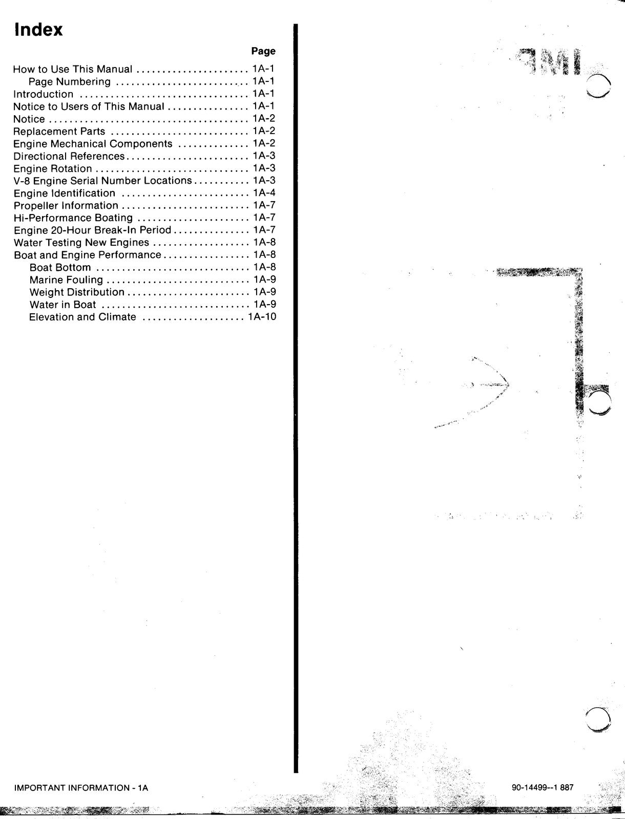 MERCURY MERCRUISER GM V-8 Marine Engines Service Manual 1987 - WIRE BOUND