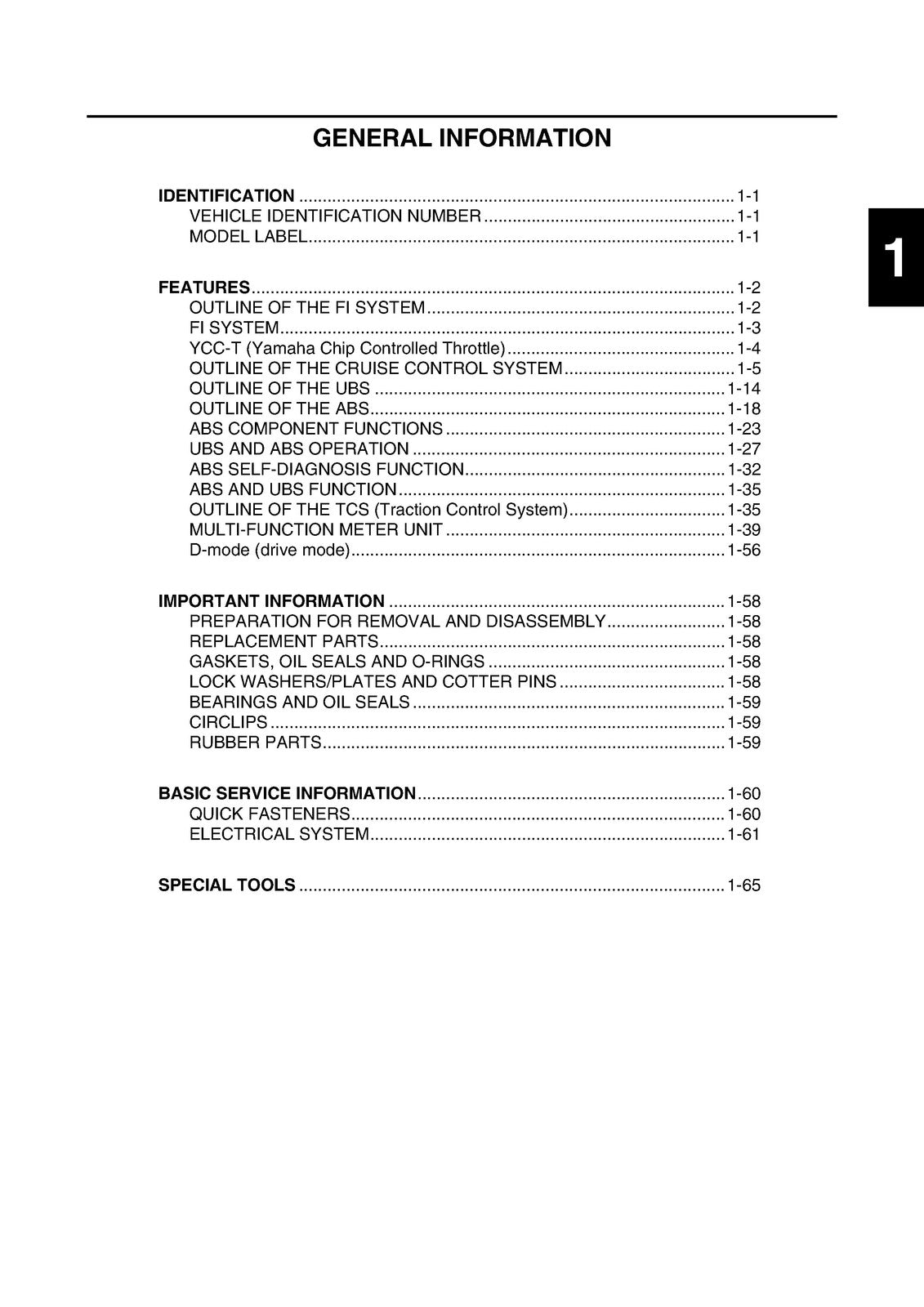 YAMAHA XT1200Z XT1200ZE Super Tenere Motorcycle Service Manual 2014, FOLDOUTS