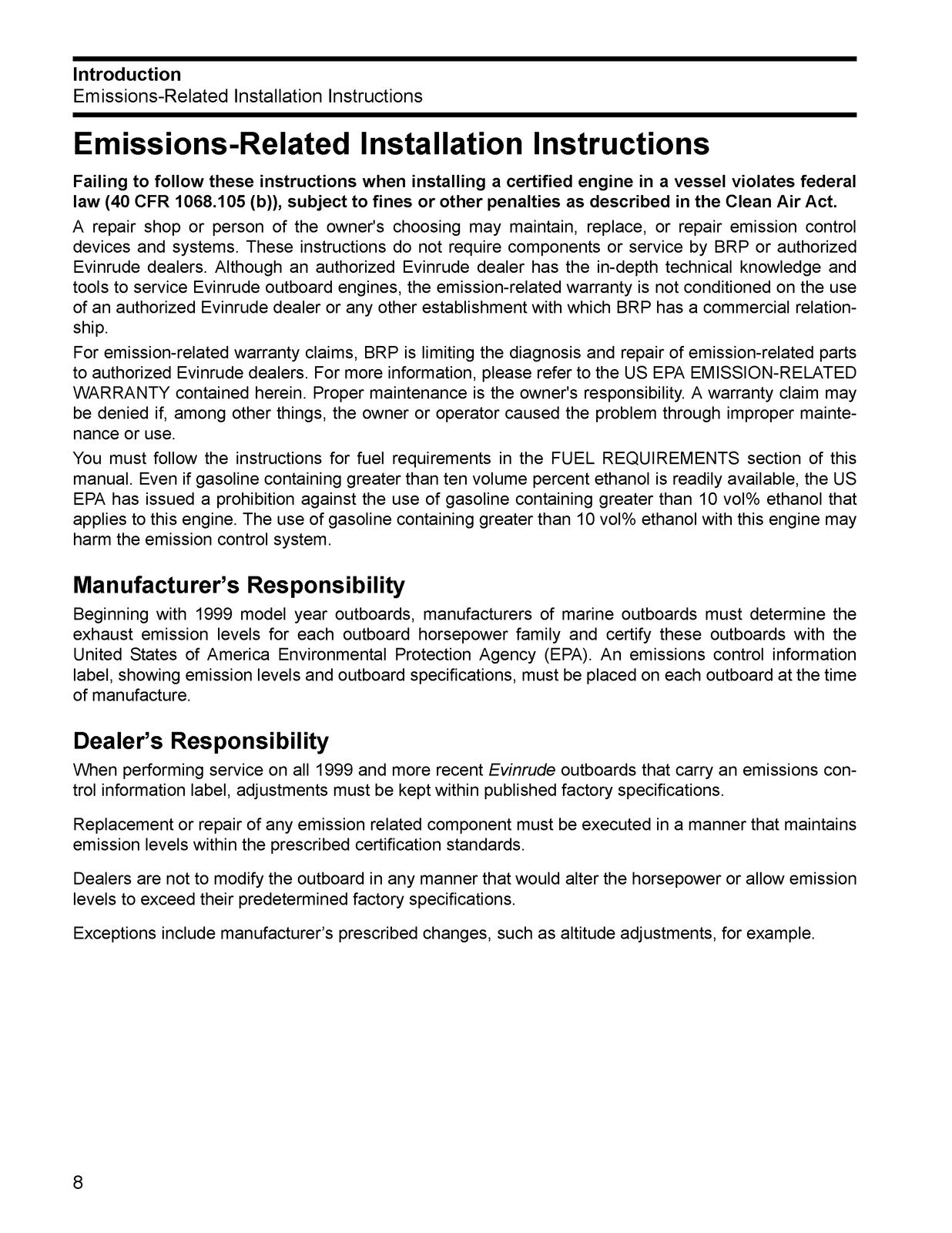 EVINRUDE E-TEC G2 150 175 200 225 250 300 HP Installation Manual, FOLDOUTS