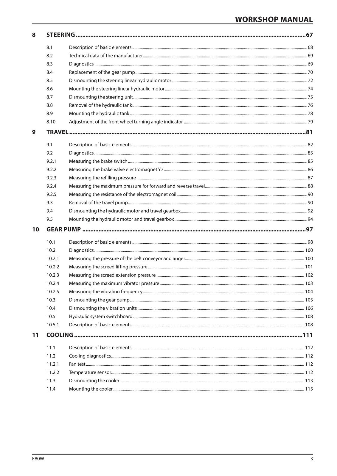 DYNAPAC F80W Hatz Workshop Manual SN 4510125 Up 2019 - WIRE BOUND - TOUGH COVERS