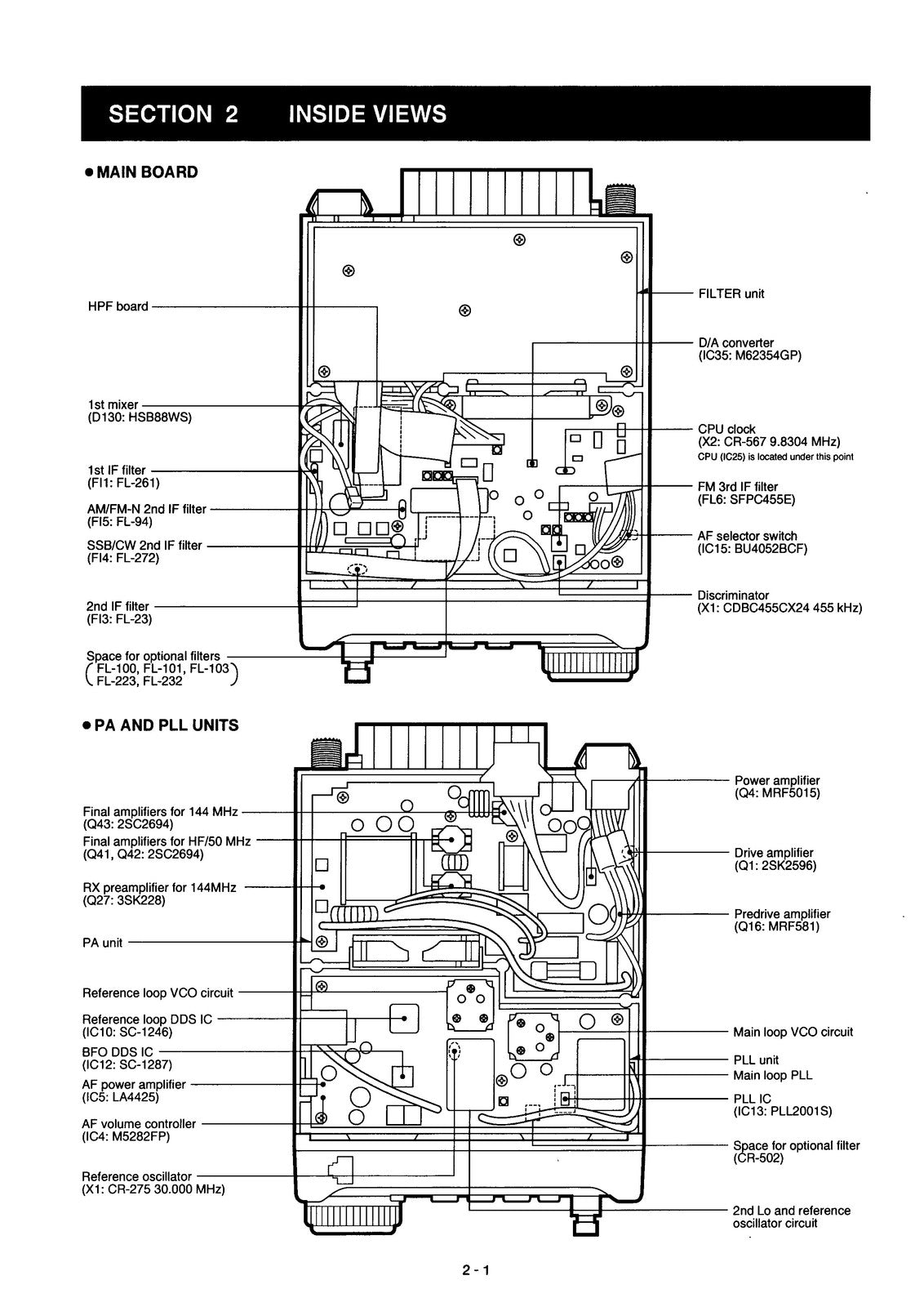 ICOM IC-706MKII Communications Receiver Service Manual, BOUND, COVERS, FOLDOUTS