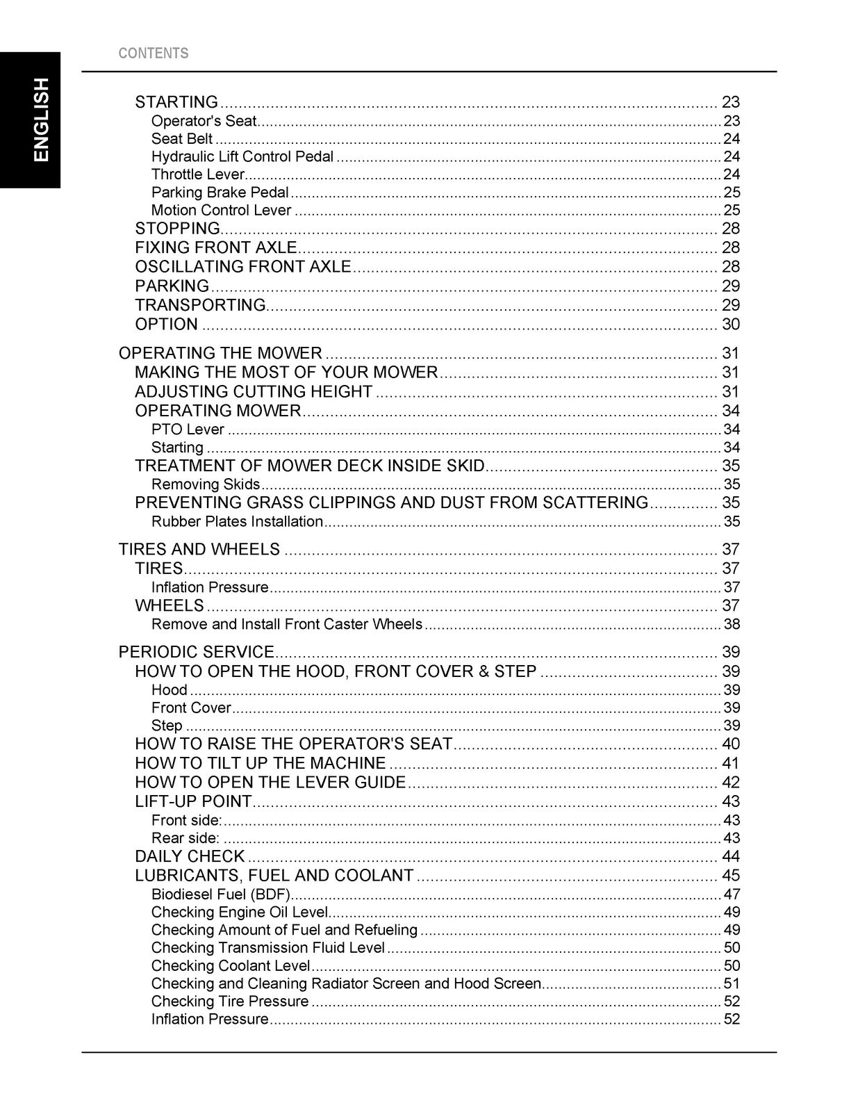 KUBOTA ZD1211 ZD1211R ZD1211L ZD1211RL Operators Manual - WIRE BOUND - COVERS