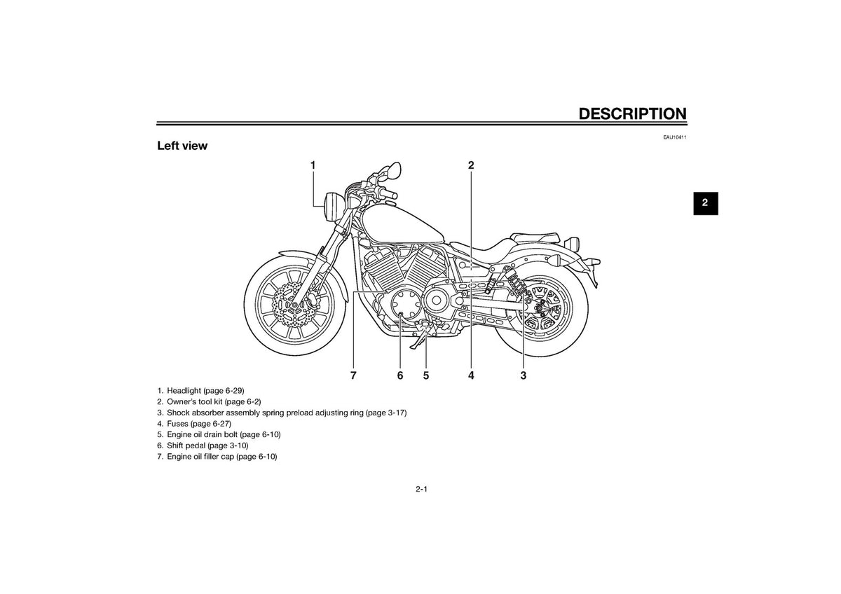 YAMAHA XVS950CU Motorcycle Owners Manual 2013 - STEEL WIRE BOUND - TOUGH COVERS
