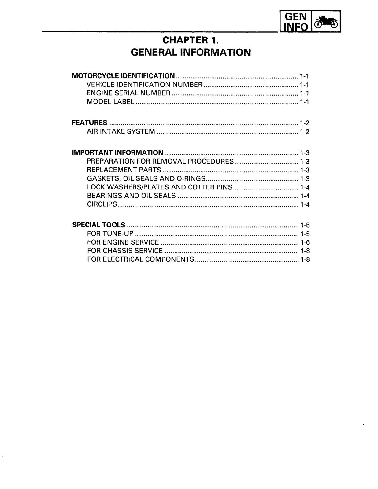 YAMAHA YZF600RJ Thundercat Motorcycle Service Manual 1996-2003, FOLDOUTS
