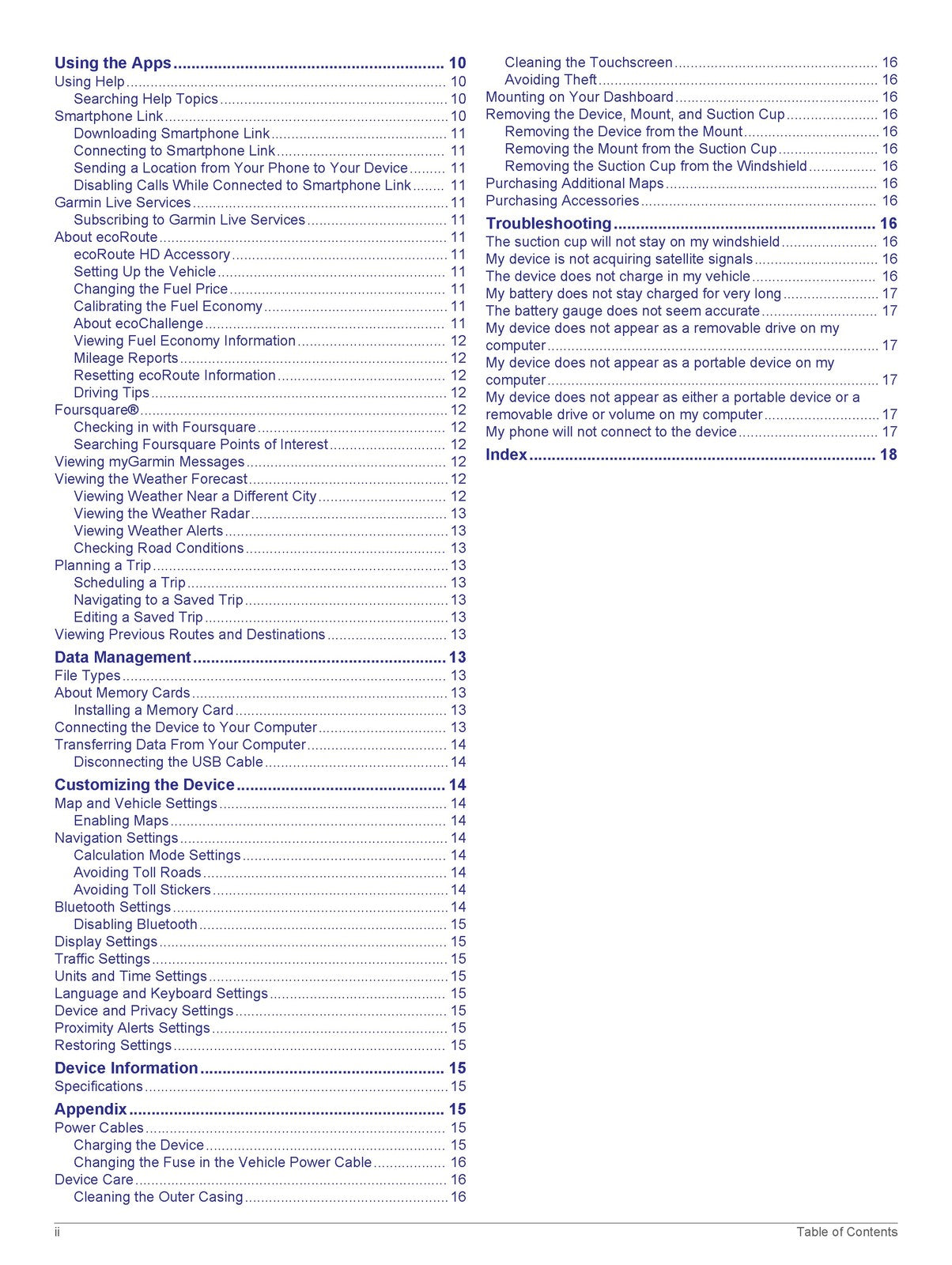 GARMIN Nuvi 2509 2609 Series Owners Manual 2014 - WIRE BOUND - TOUGH COVERS