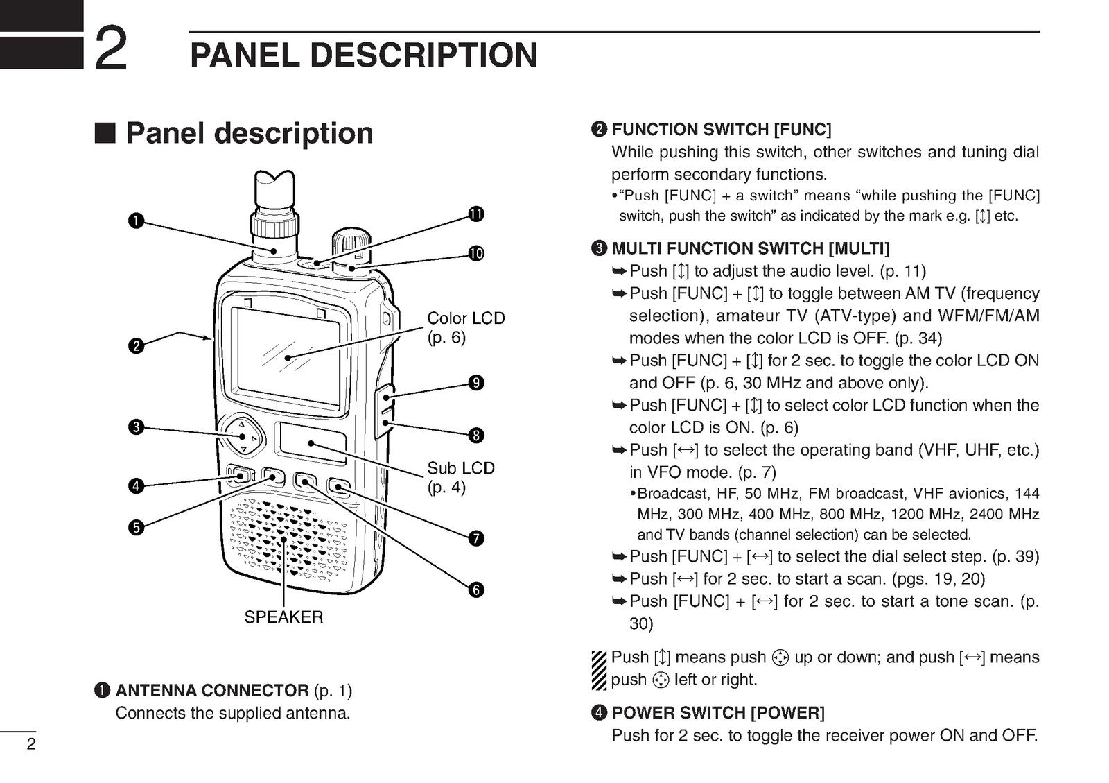 ICOM IC-R3 Communications Receiver Instruction Manual - WIRE BOUND - COVERS