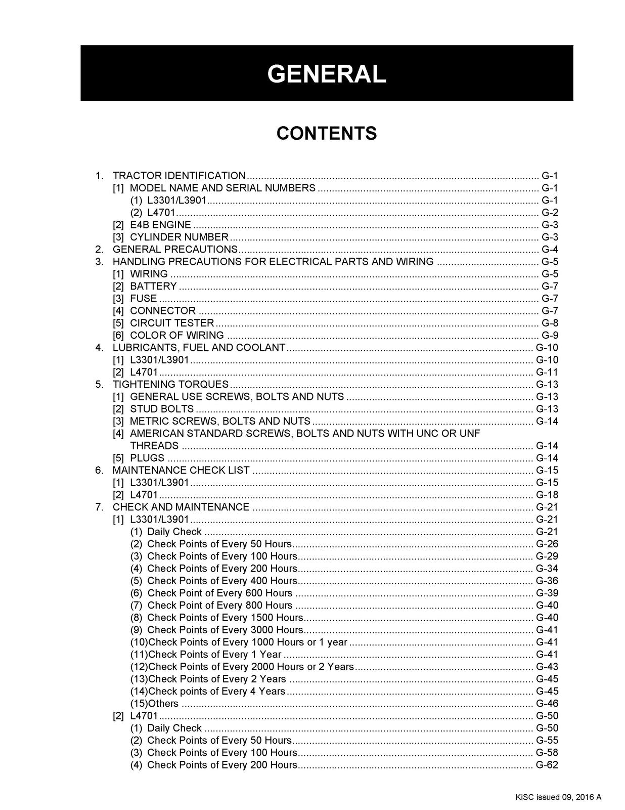 KUBOTA L3301 L3901 L4701 Workshop & Operators Manual BUNDLE - WIRE BOUND