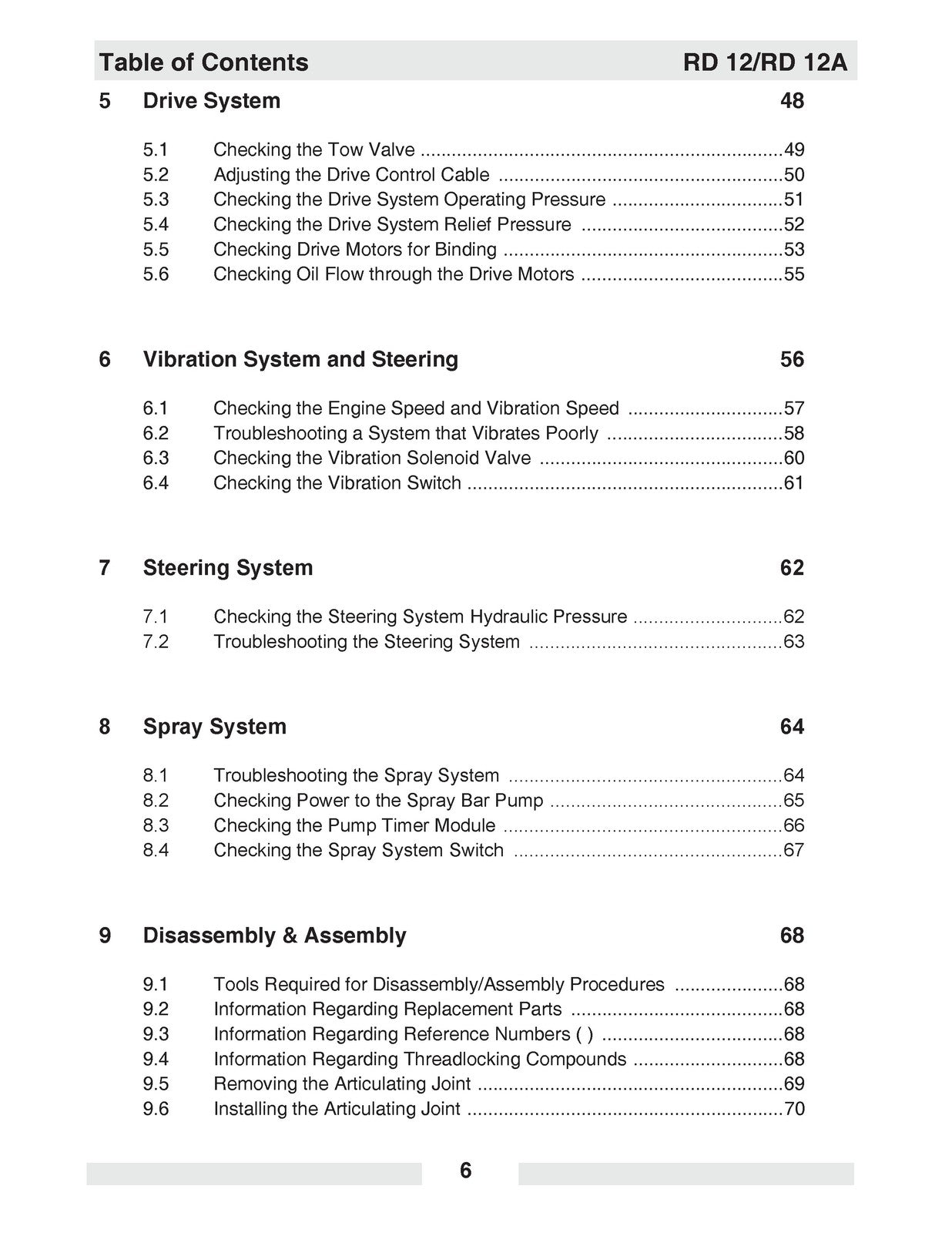WACKER NEUSON RD 12 Roller Repair Manual - STEEL WIRE BOUND - PROTECTIVE COVERS