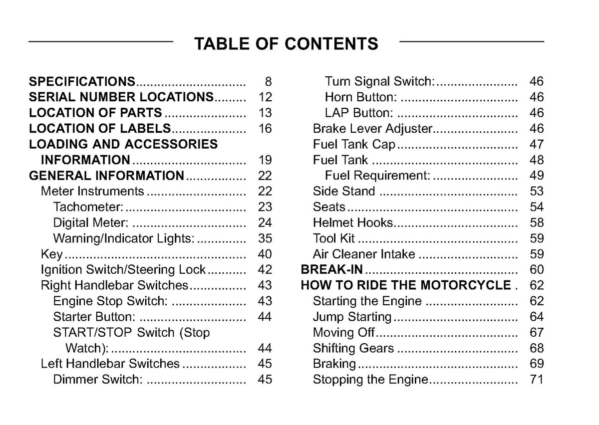 KAWASAKI Ninja ZX-6R Owners Manual 2012 - STEEL WIRE BOUND - PROTECTIVE COVERS