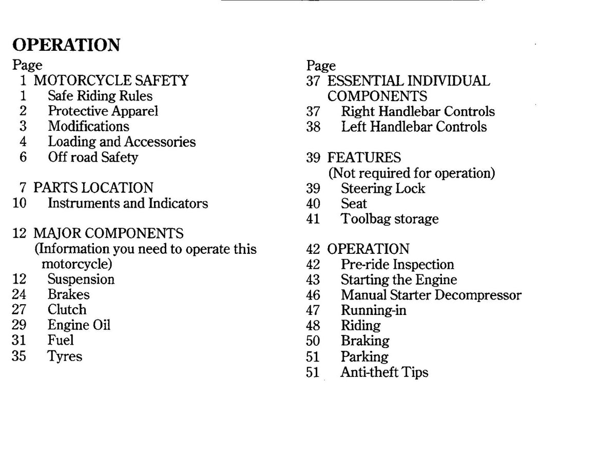 HONDA XR250R Owners Manual 1999 - BOUND - COVERS - XL FOLDOUT PAGES