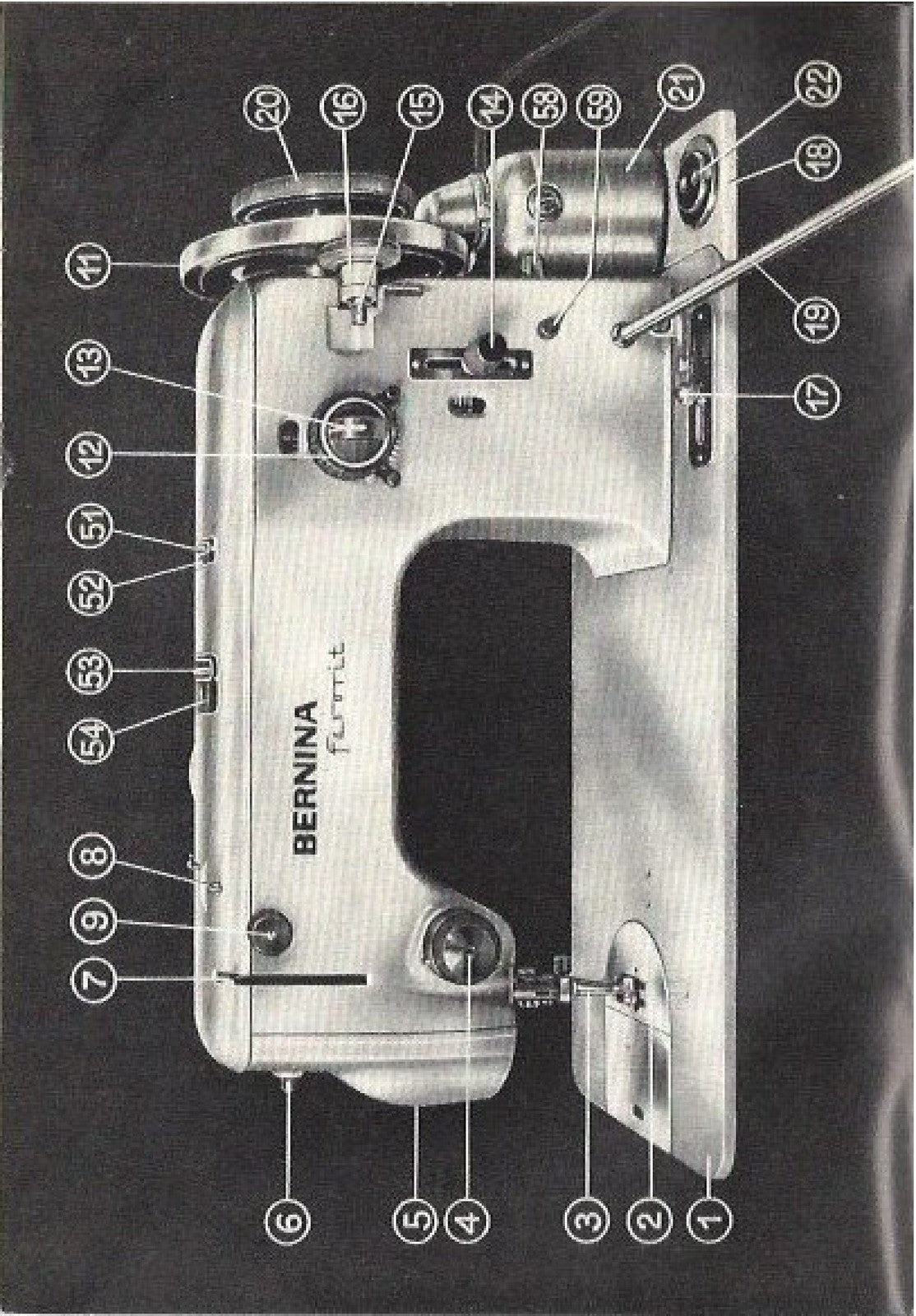 BERNINA Favorit 540 542 Instruction Book Manual - WIRE BOUND - TOUGH COVERS