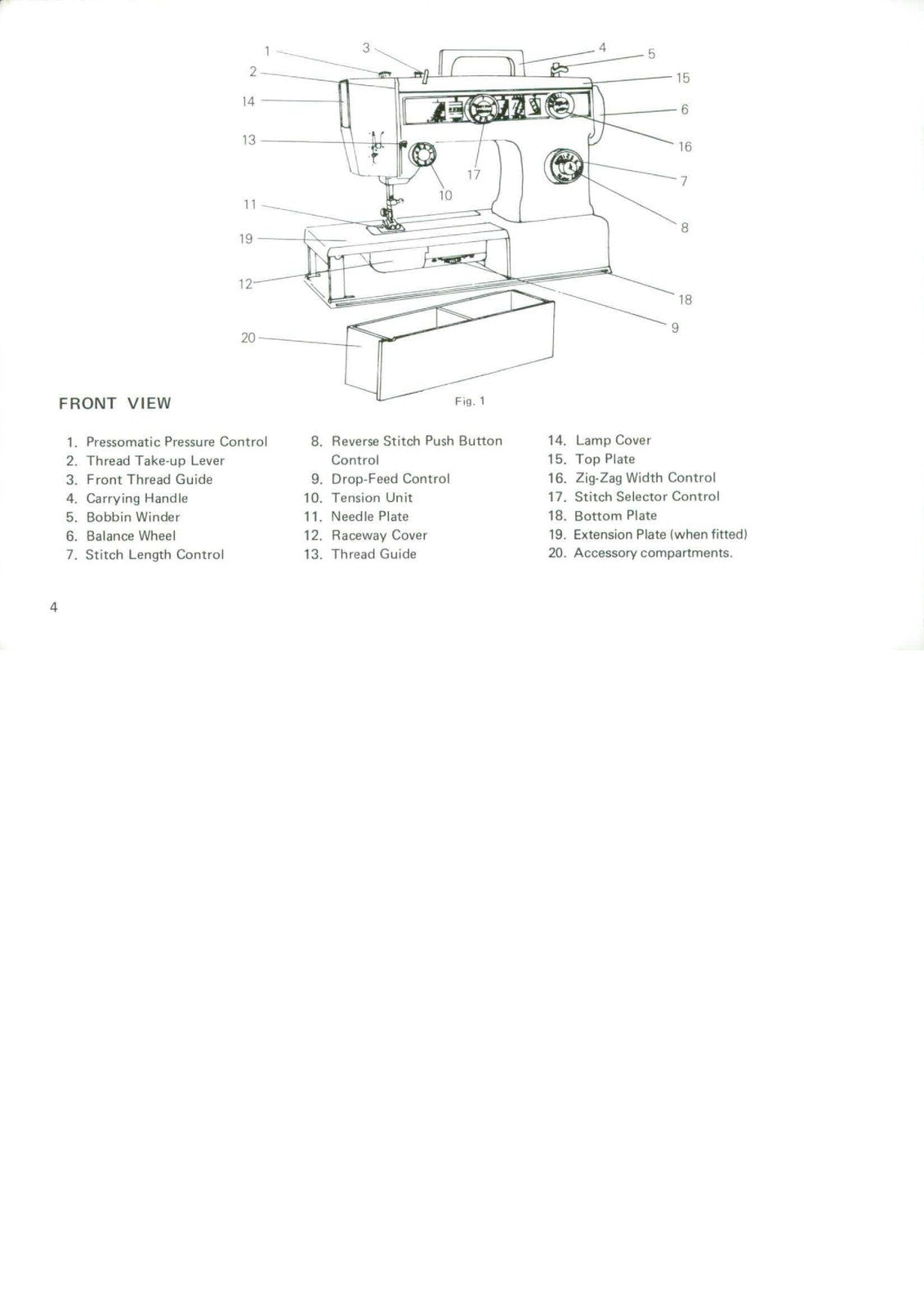 ALFA 1050 Automatic Free-Arm Sewing Machine Instruction Manual - WIRE BOUND