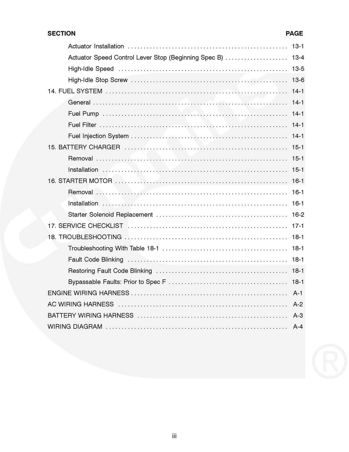 ONAN HDKAH HDKAJ HDKAK HDKAT HDKAU HDKAV Spec A-M Service Manual, FOLDOUTS