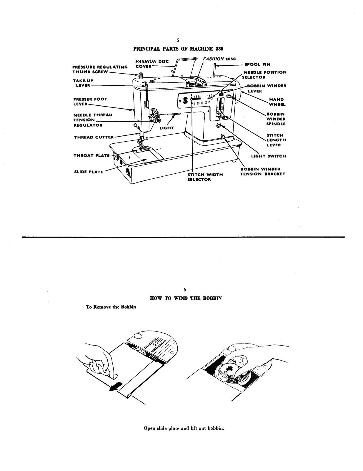 SINGER 338 Sewing Machine Instruction Manual - STEEL WIRE BOUND - TOUGH COVERS