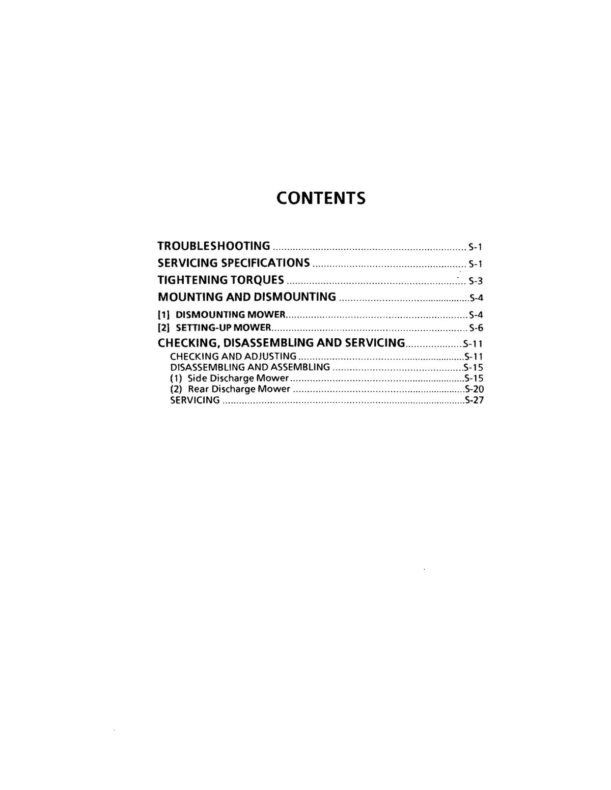 KUBOTA RC40-G17 RC44-G17 RC48-G20 RC54-G20 RC60-G20 Service/Parts Manual BUNDLE