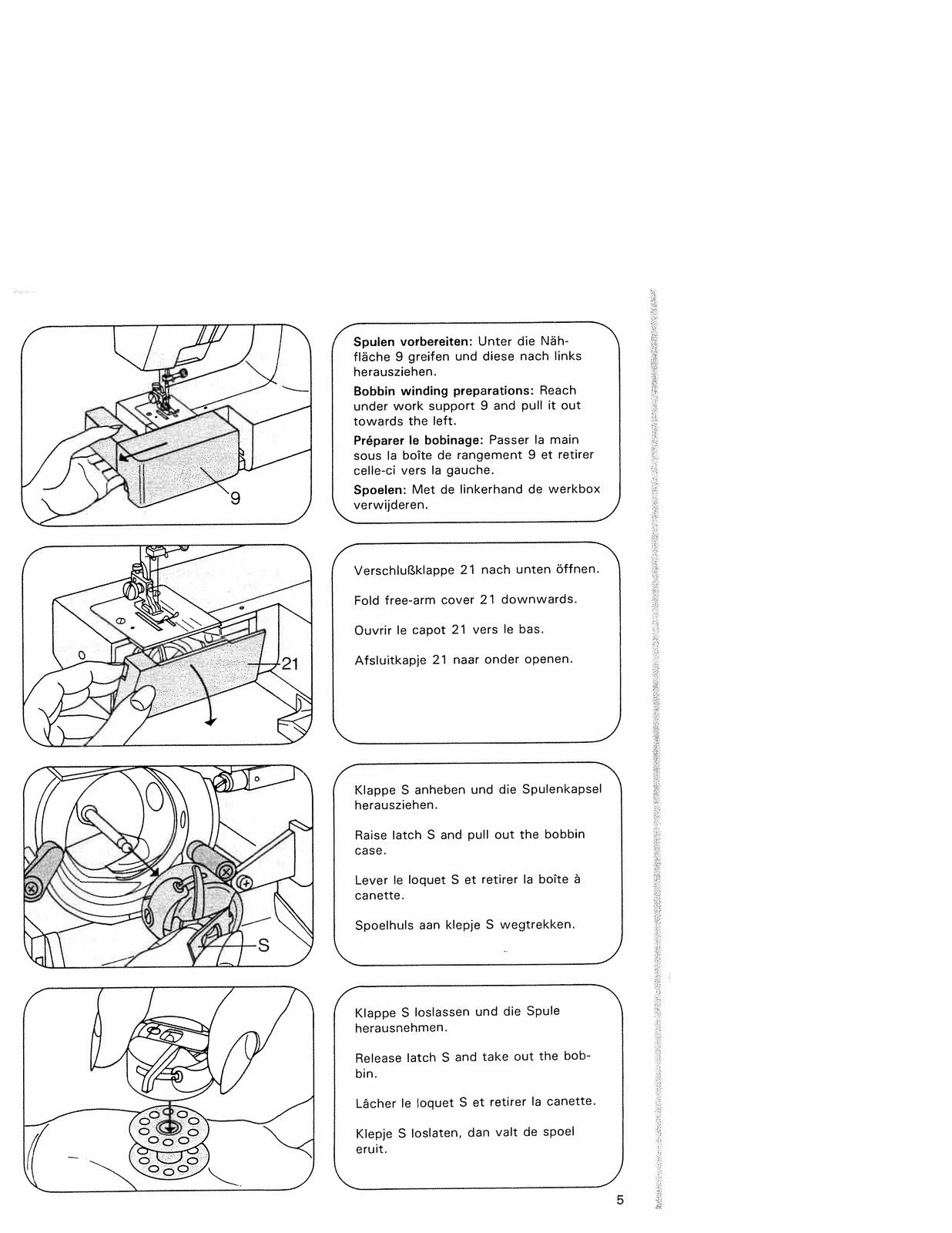 PFAFF Hobby 350 382 422 Sewing Machine Instruction Book Manual - WIRE BOUND