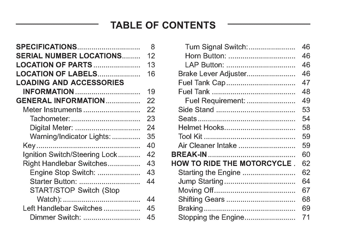 KAWASAKI Ninja ZX-6R Owners Manual 2011 - STEEL WIRE BOUND - PROTECTIVE COVERS