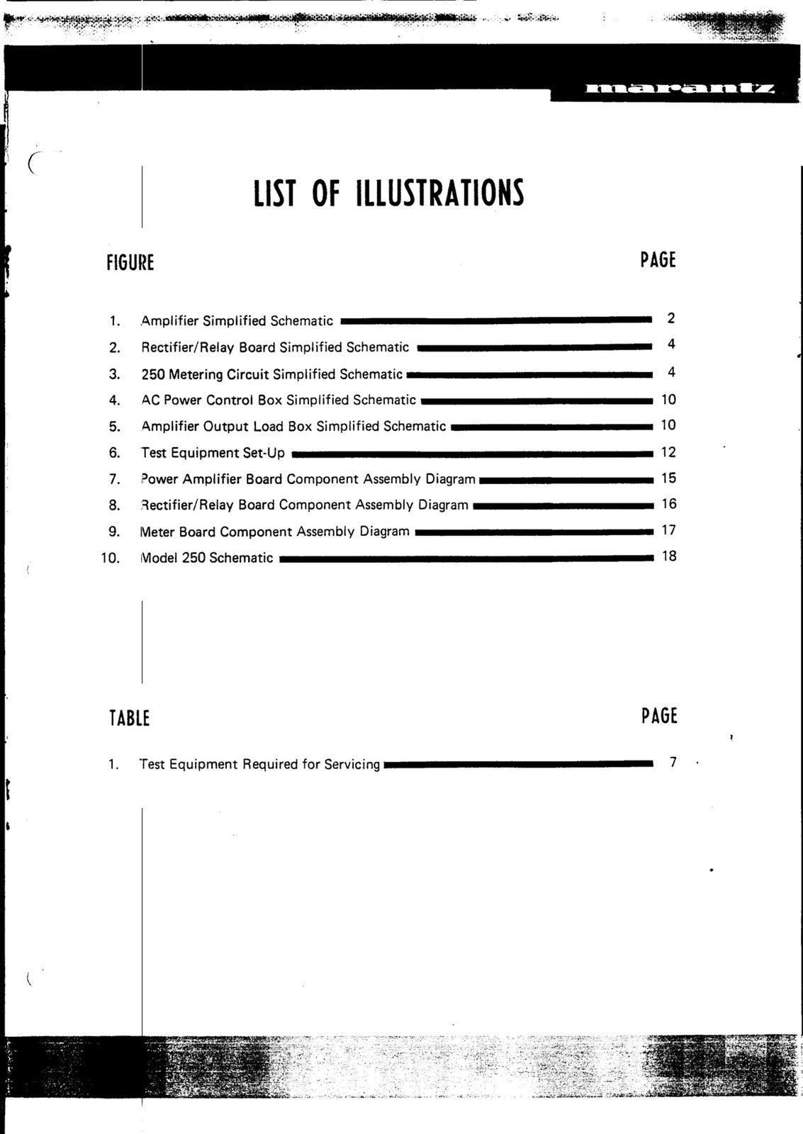 MARANTZ Model Two Fifty 250 Stereo Power Amplifier Service Manual - WIRE BOUND
