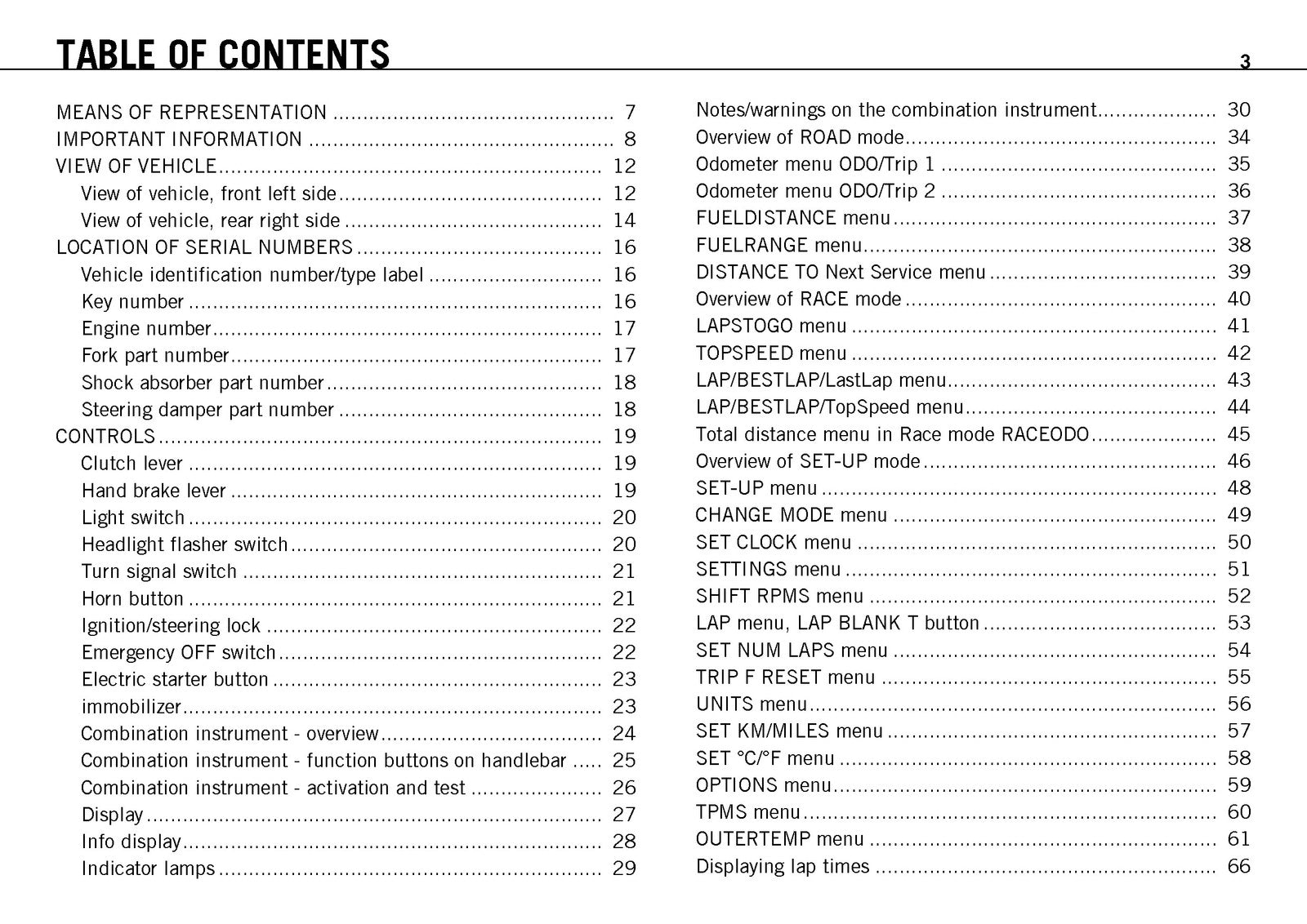 KTM 1190 RC8 EU UK AUS FR JP Owners Manual 2010 - WIRE BOUND - TOUGH COVERS