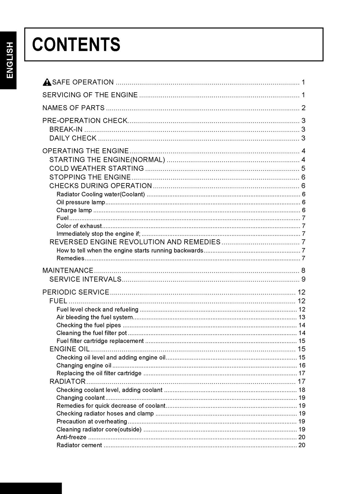 KUBOTA V3300 V3600 V3800 Engine Workshop & Operators Manual BUNDLE - WIRE BOUND