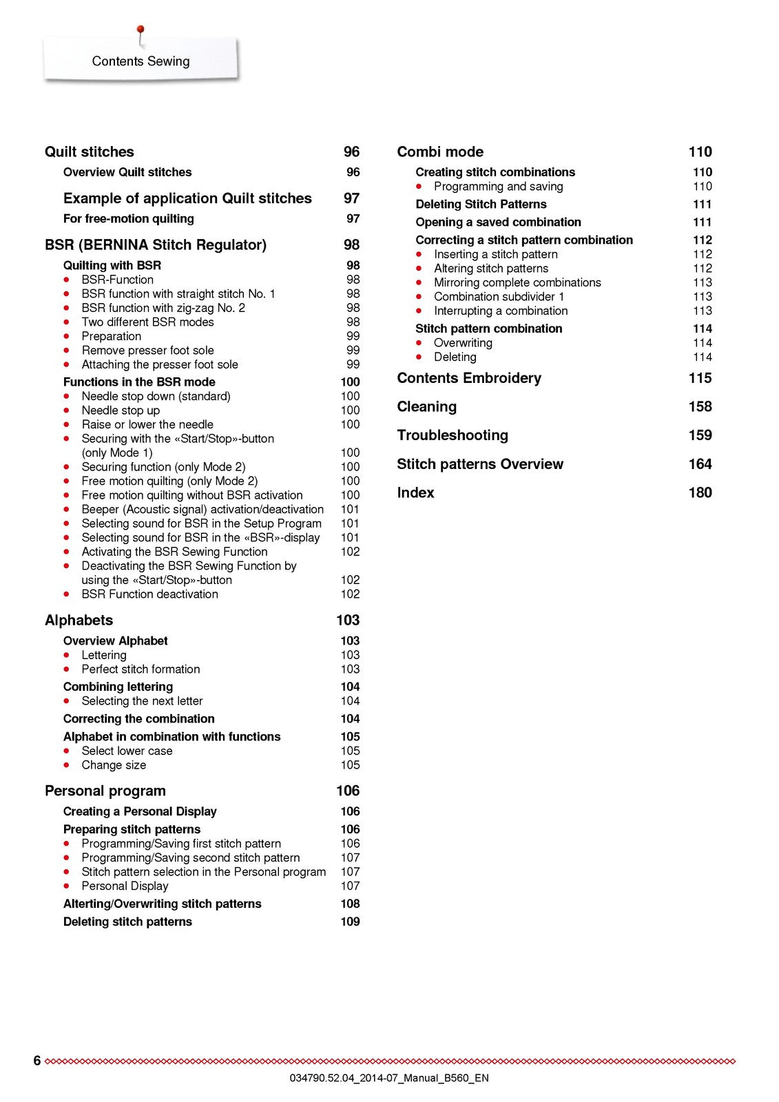 BERNINA 560 Sewing Machine User Manual - STEEL WIRE BOUND - PROTECTIVE COVERS