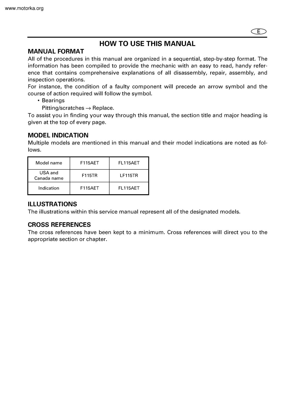 YAMAHA F115A FL115A F115Y LF115Y Outboard Service Manual 2000, FOLDOUTS