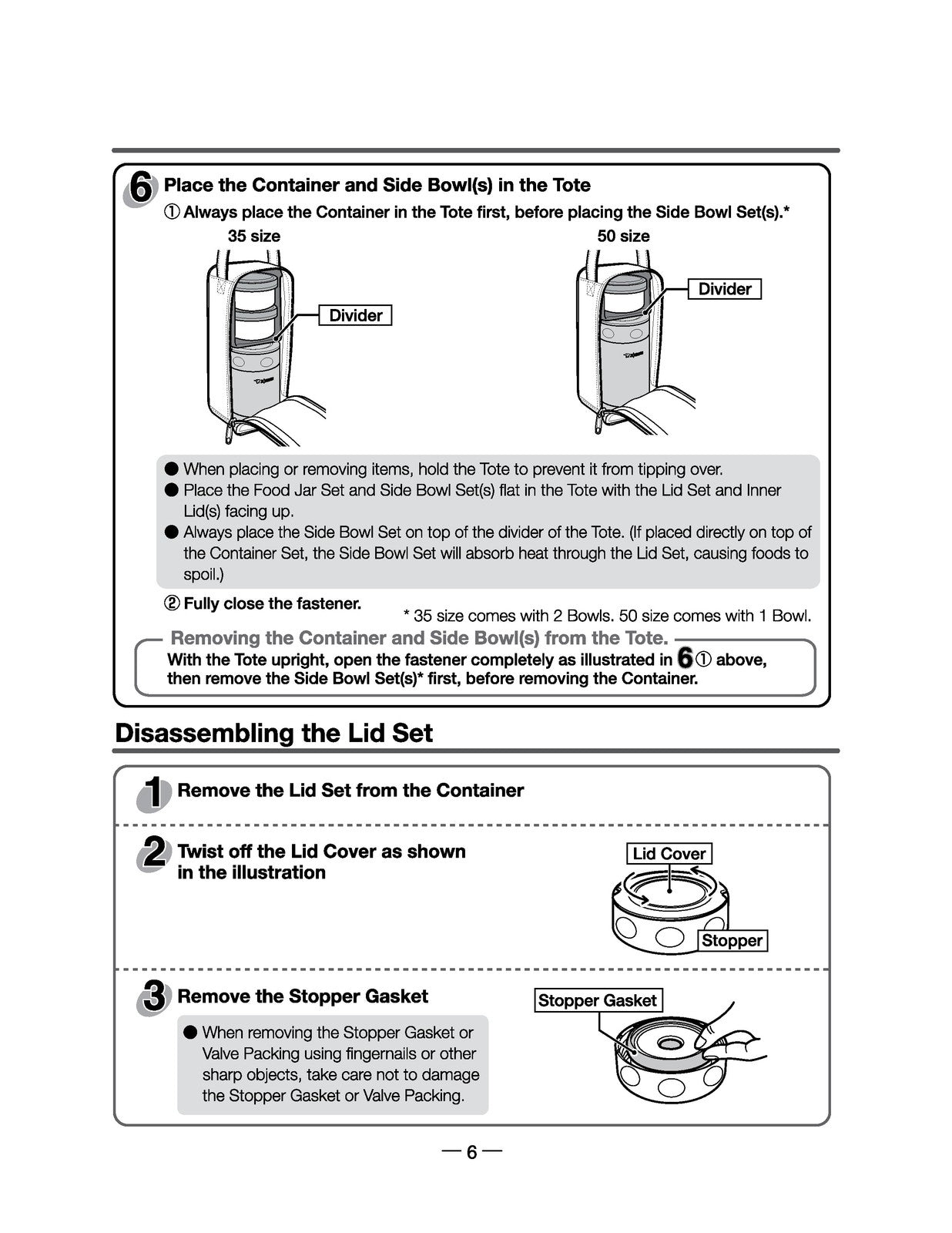 ZOJIRUSHI SW-EXE Stainless Steel Food Jar Instruction Manual - WIRE BOUND