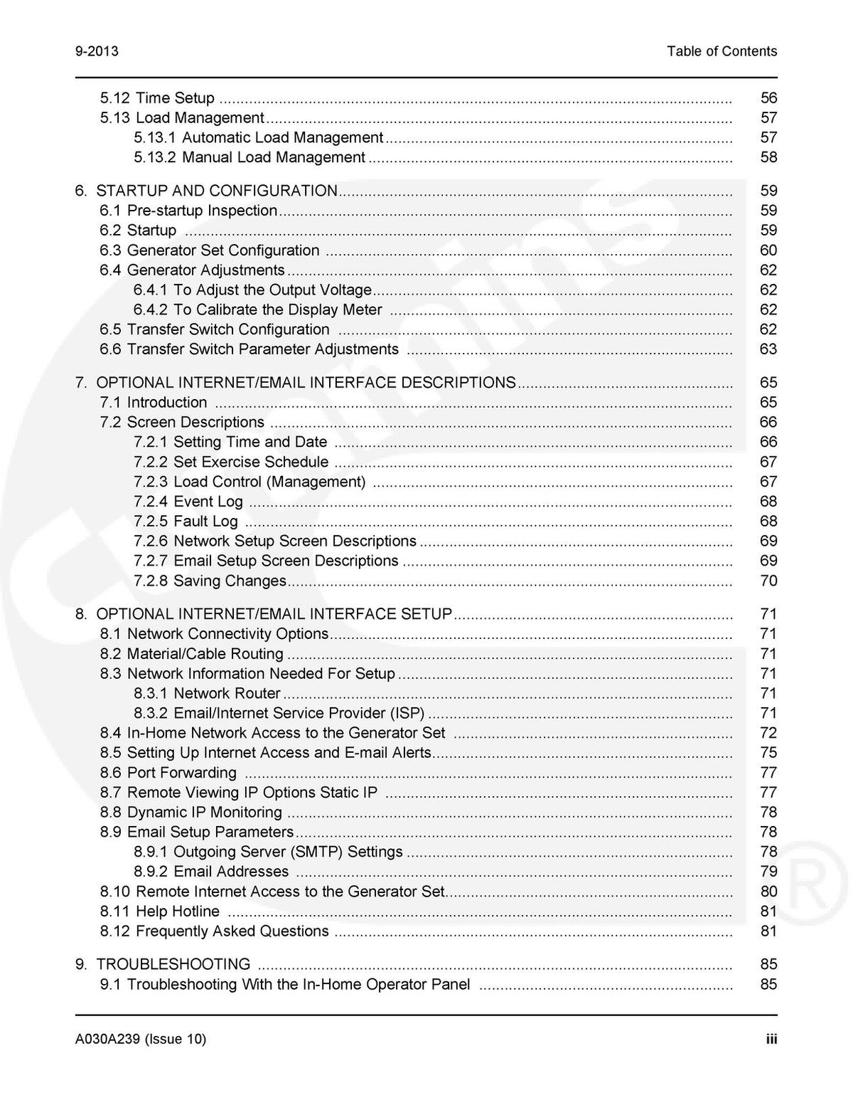 ONAN GSBB GSBC Standby Generator Service Manual 2013 - BOUND - COVERS - FOLDOUTS
